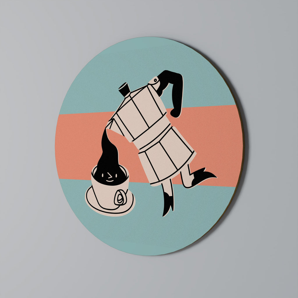 Décoration murale ronde POWER ESPRESSO