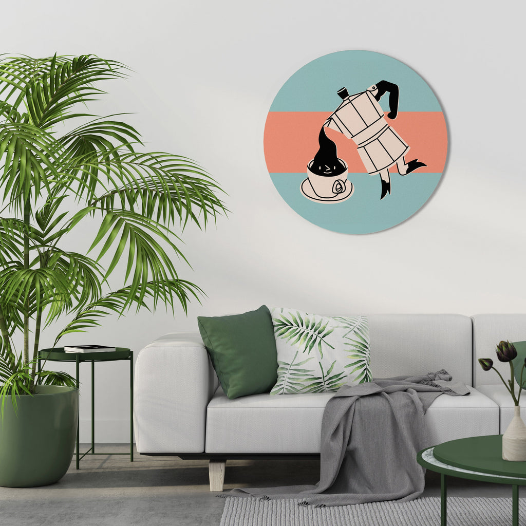 Décoration murale ronde POWER ESPRESSO