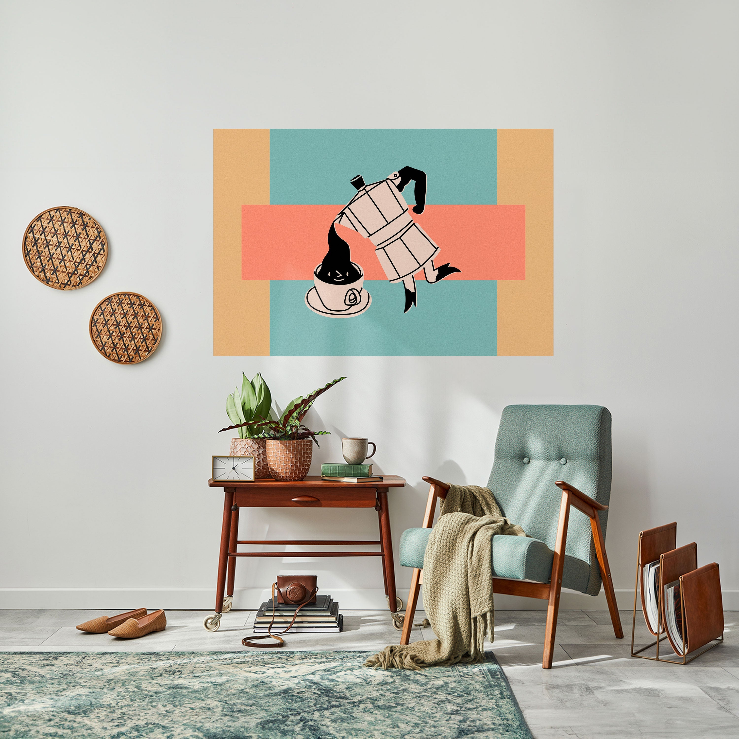 Affiche horizontale autocollante POWER ESPRESSO