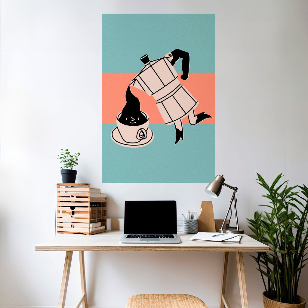 Affiche verticale autocollante POWER ESPRESSO