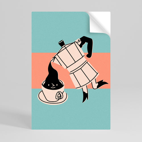POWER ESPRESSO Peel and Stick Vertical Poster