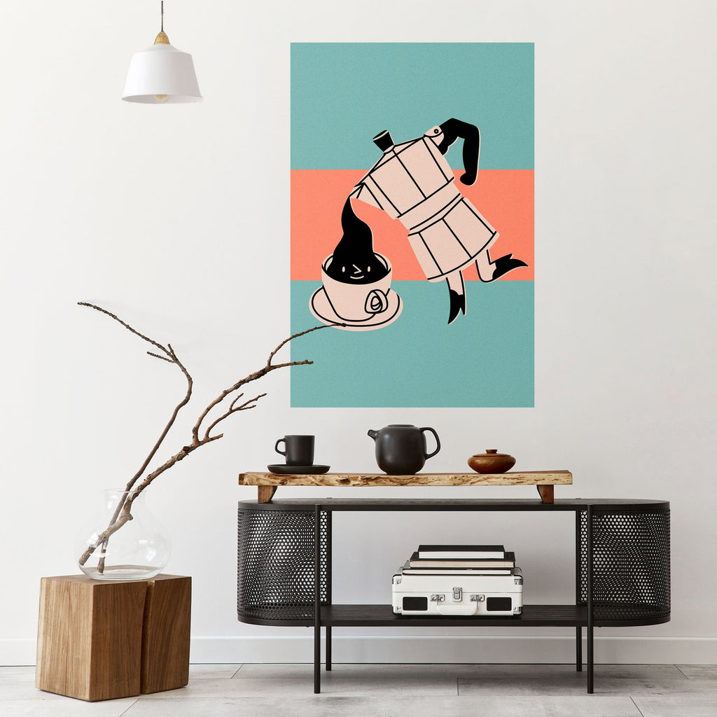 Affiche verticale autocollante POWER ESPRESSO