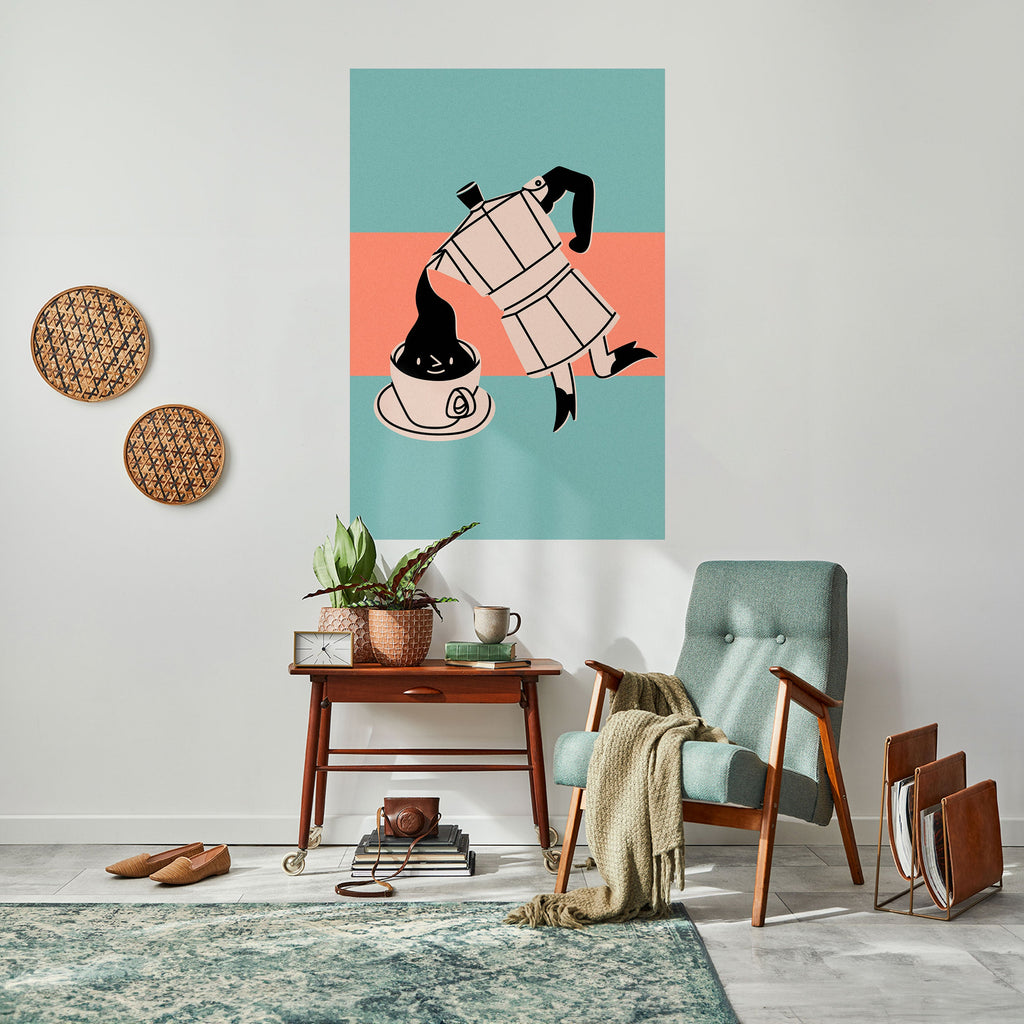 Affiche verticale autocollante POWER ESPRESSO