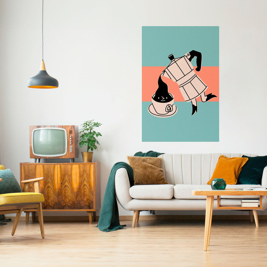 Affiche verticale autocollante POWER ESPRESSO