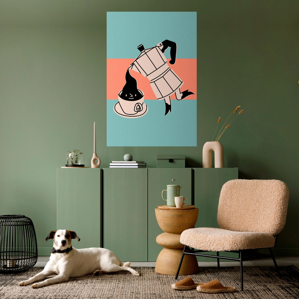 Affiche verticale autocollante POWER ESPRESSO