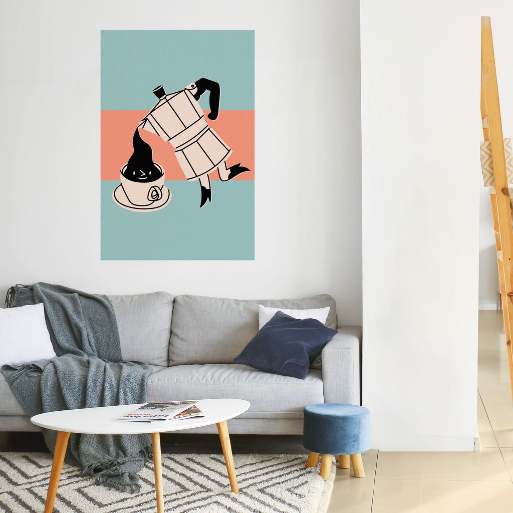 Affiche verticale autocollante POWER ESPRESSO