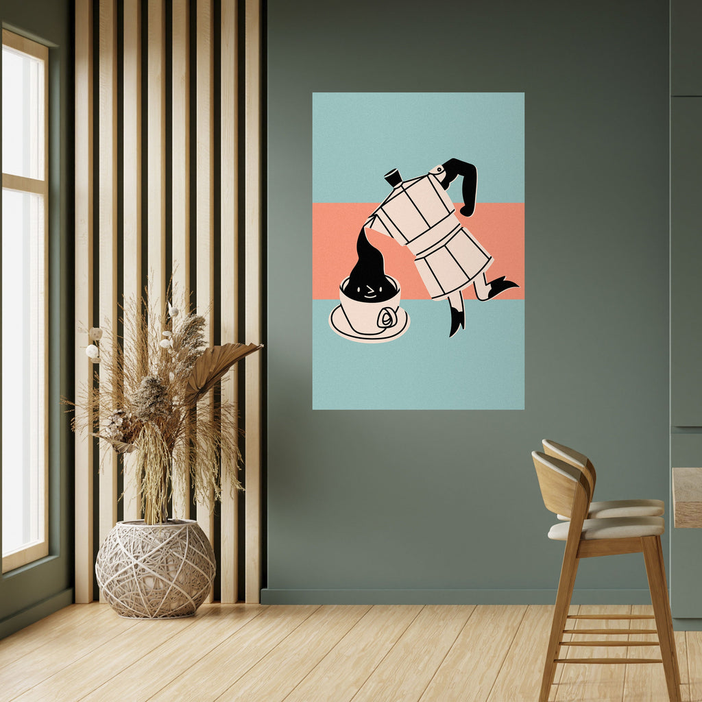 Affiche verticale autocollante POWER ESPRESSO