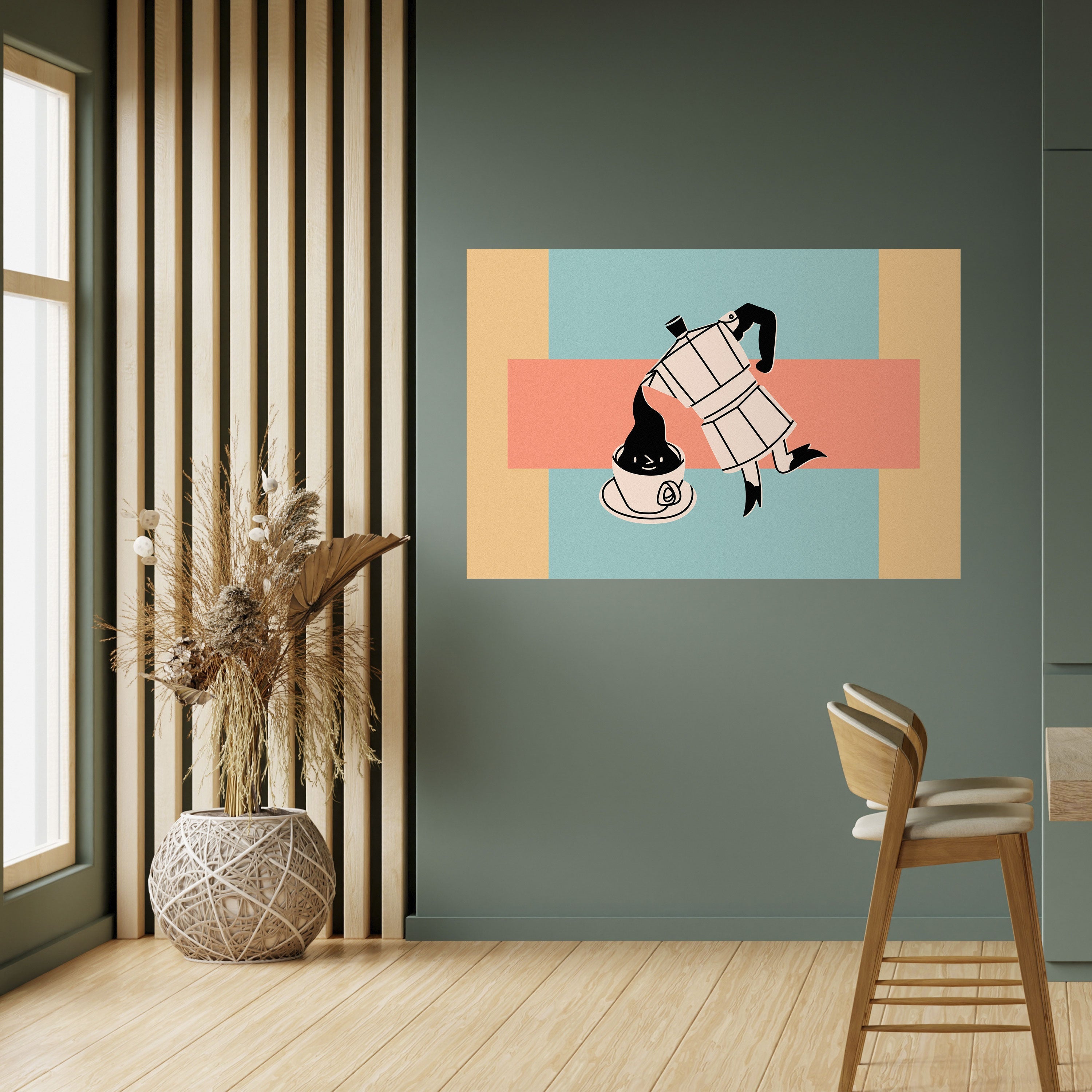 Affiche horizontale autocollante POWER ESPRESSO