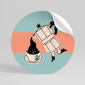 POWER ESPRESSO Peel and Stick Round Sticker