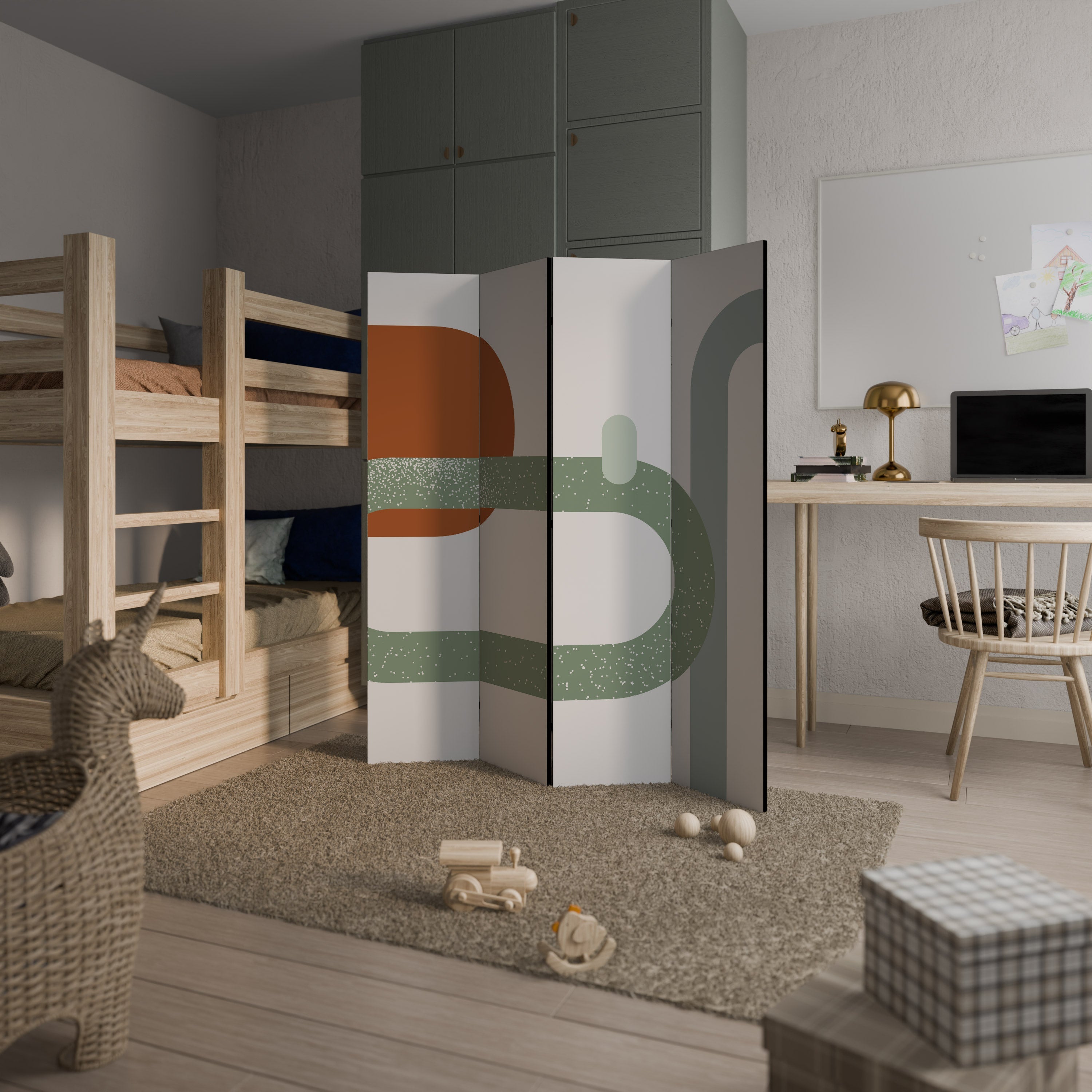 INFINITY'S EMBRACE Decorative 4-Panel Room Divider