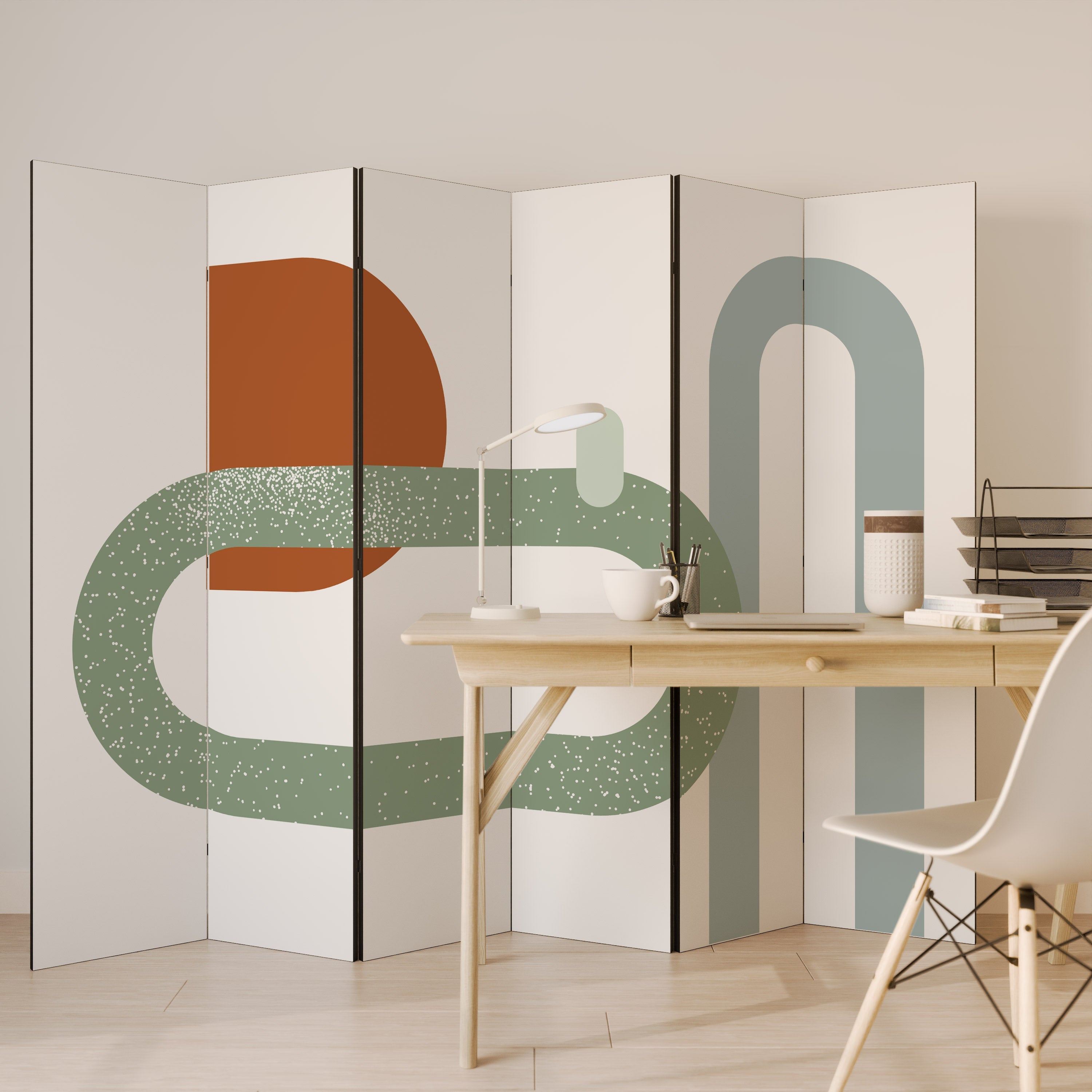 INFINITY'S EMBRACE Decorative 6-Panel Room Divider
