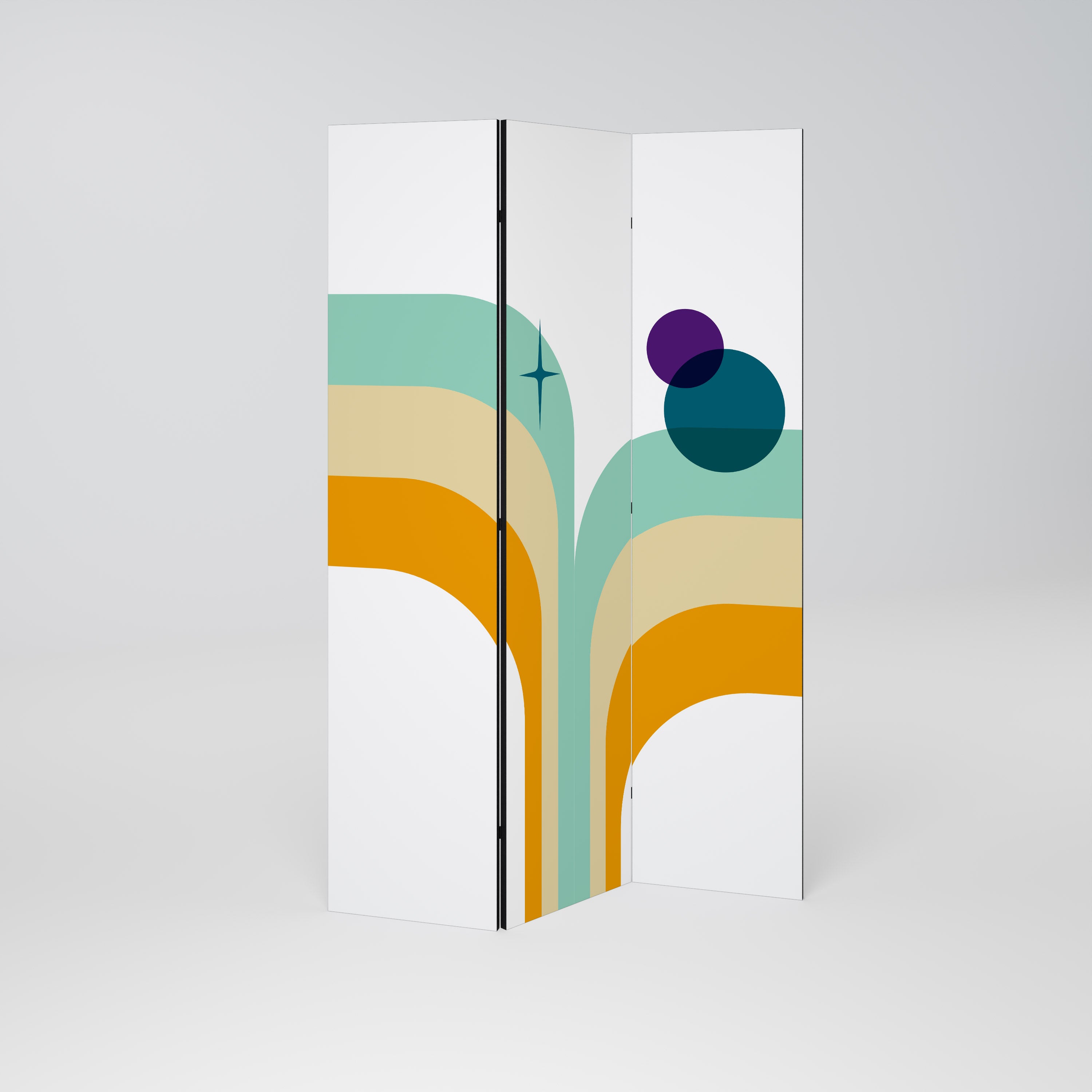 COLOR SOLSTICE Decorative 3-Panel Room Divider