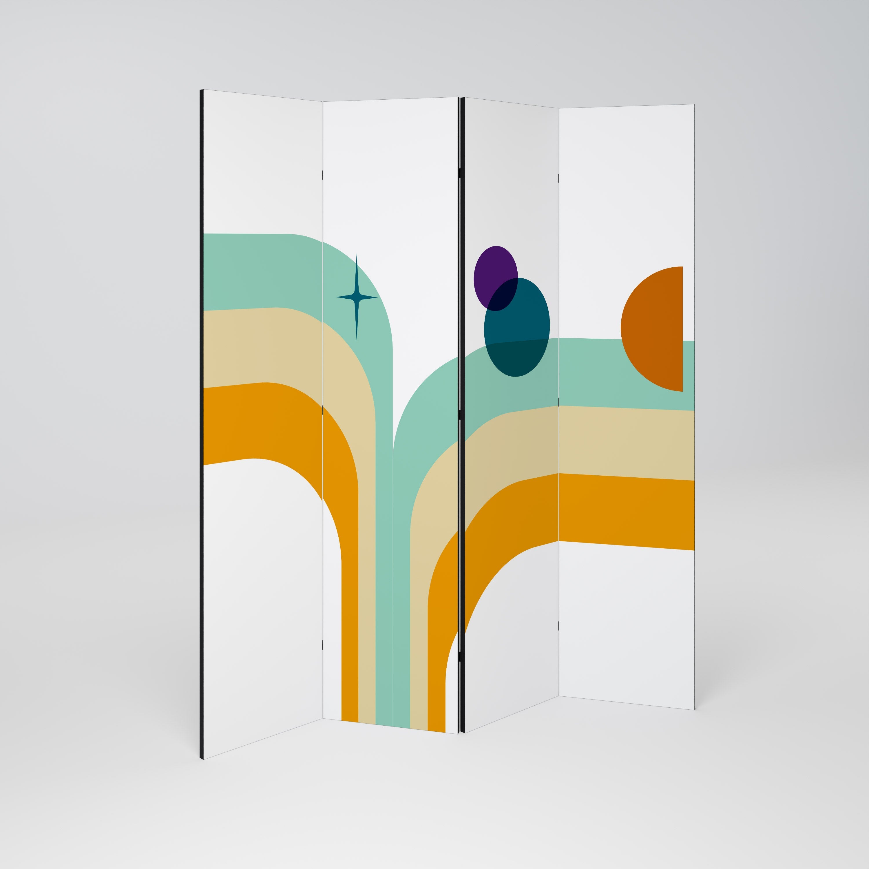 COLOR SOLSTICE Decorative 4-Panel Room Divider