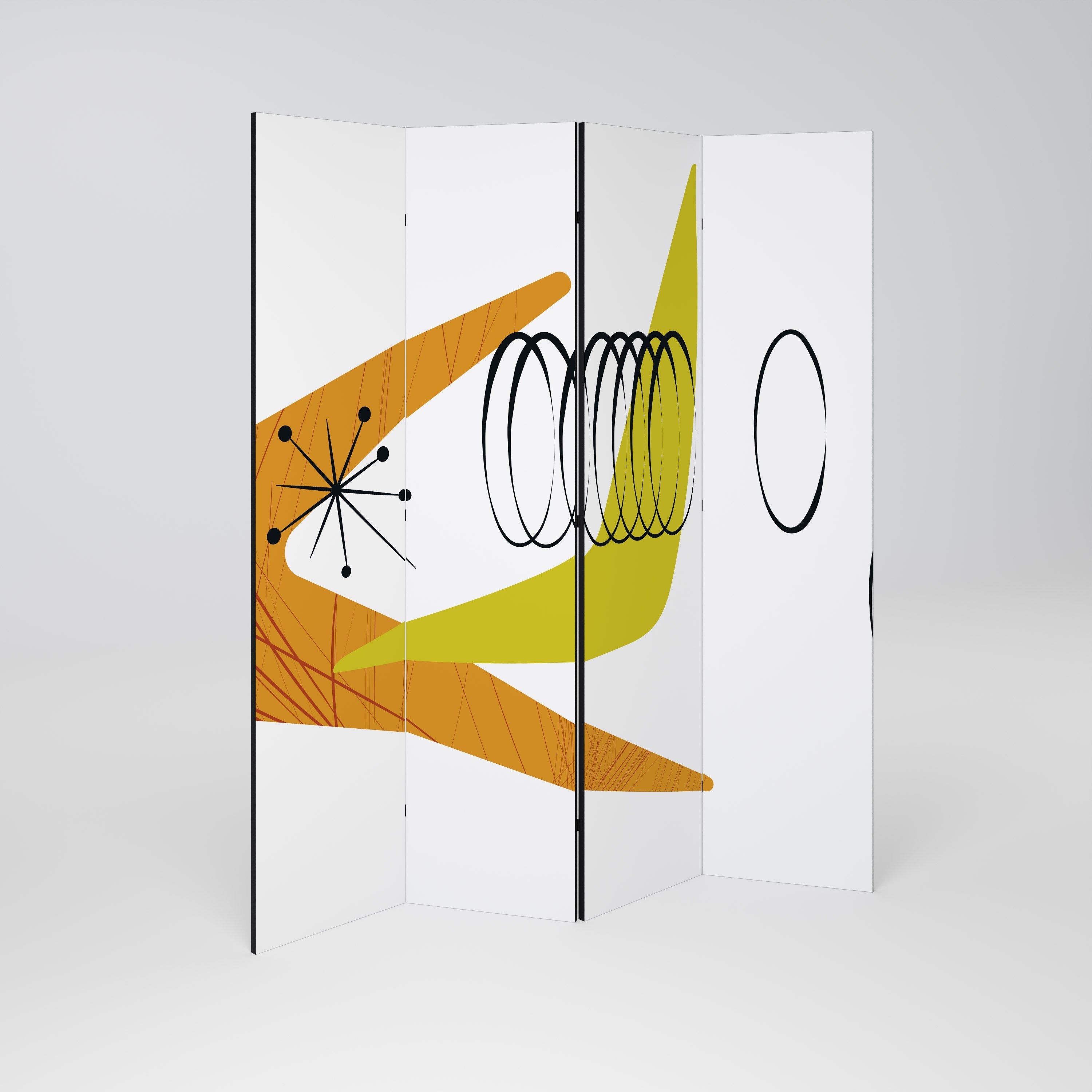 MAGNETIC HIT Decorative 4-Panel Room Divider