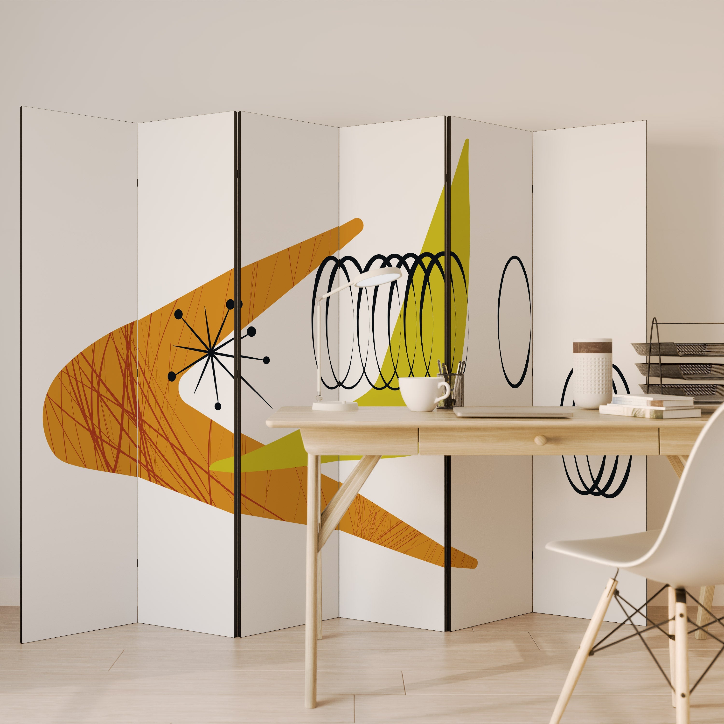 MAGNETIC HIT Decorative 6-Panel Room Divider