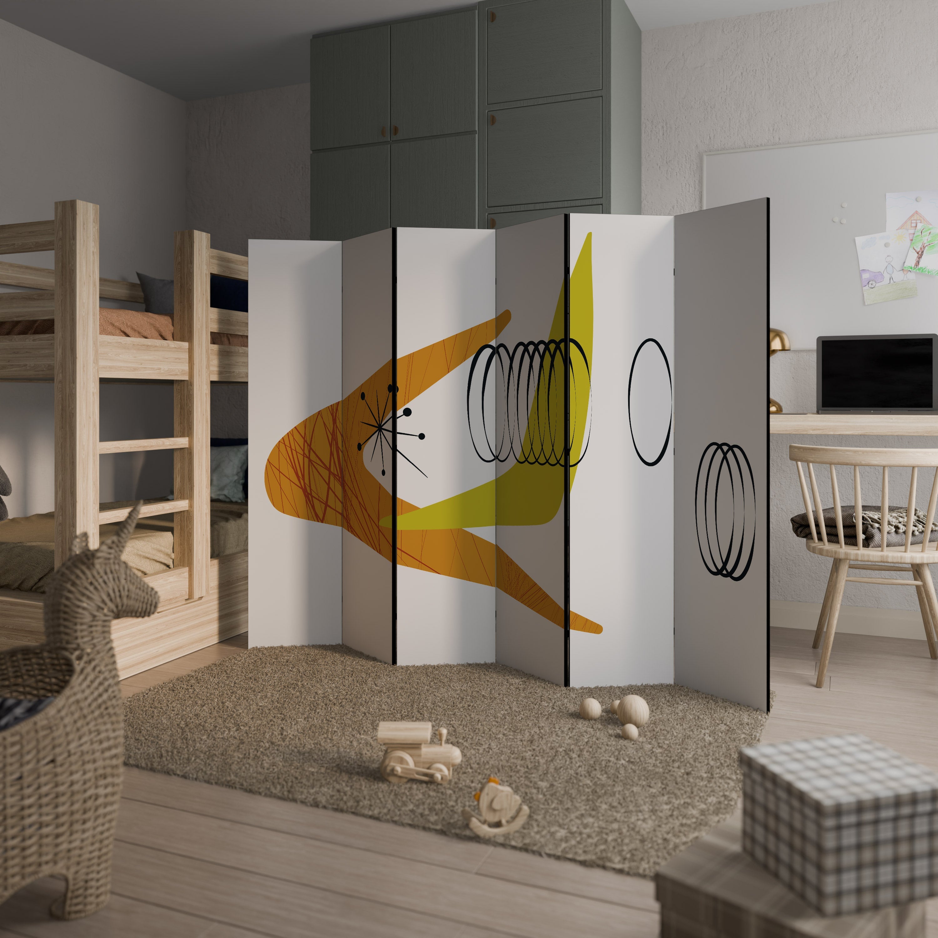 MAGNETIC HIT Decorative 6-Panel Room Divider