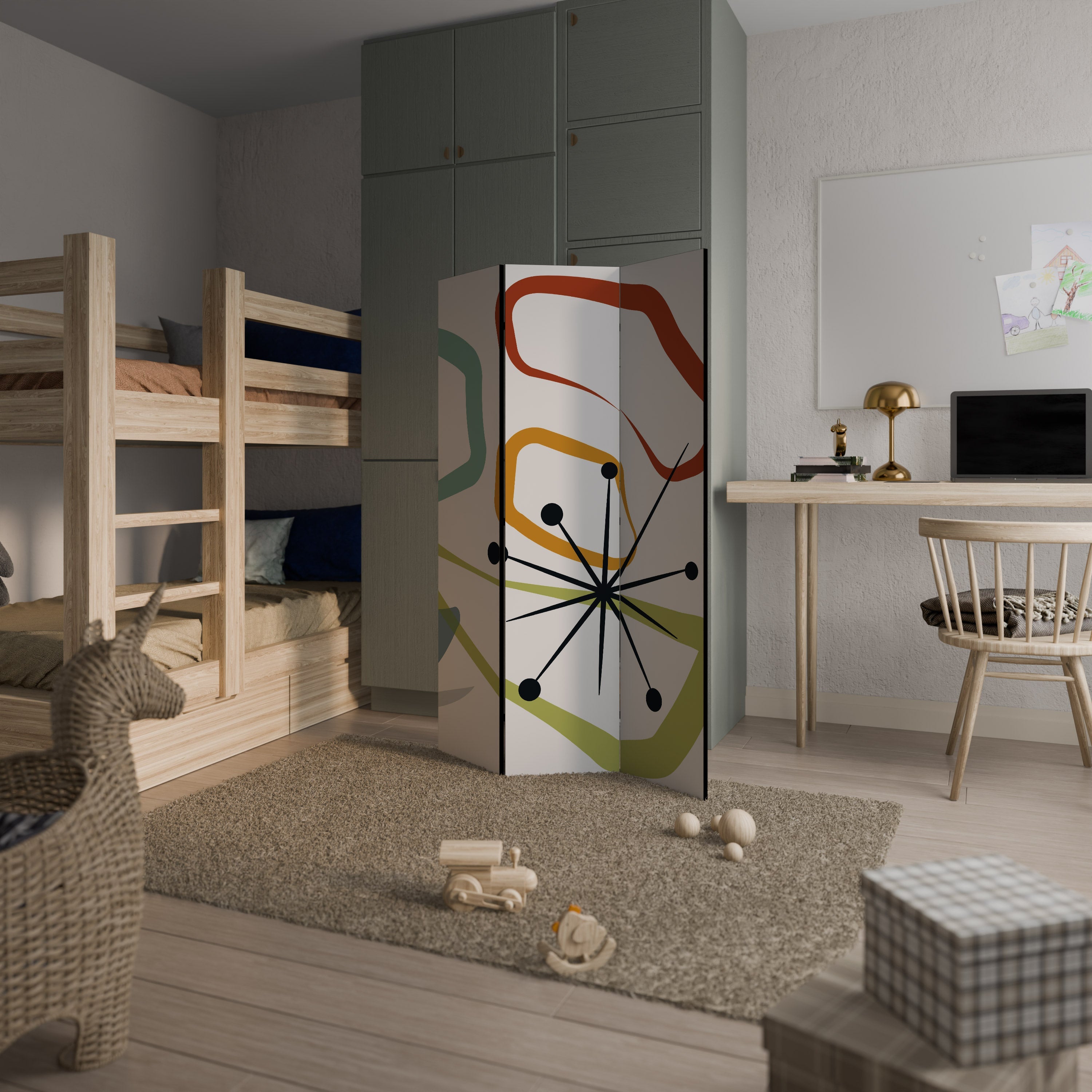 INTO THE RIM Decorative 3-Panel Room Divider