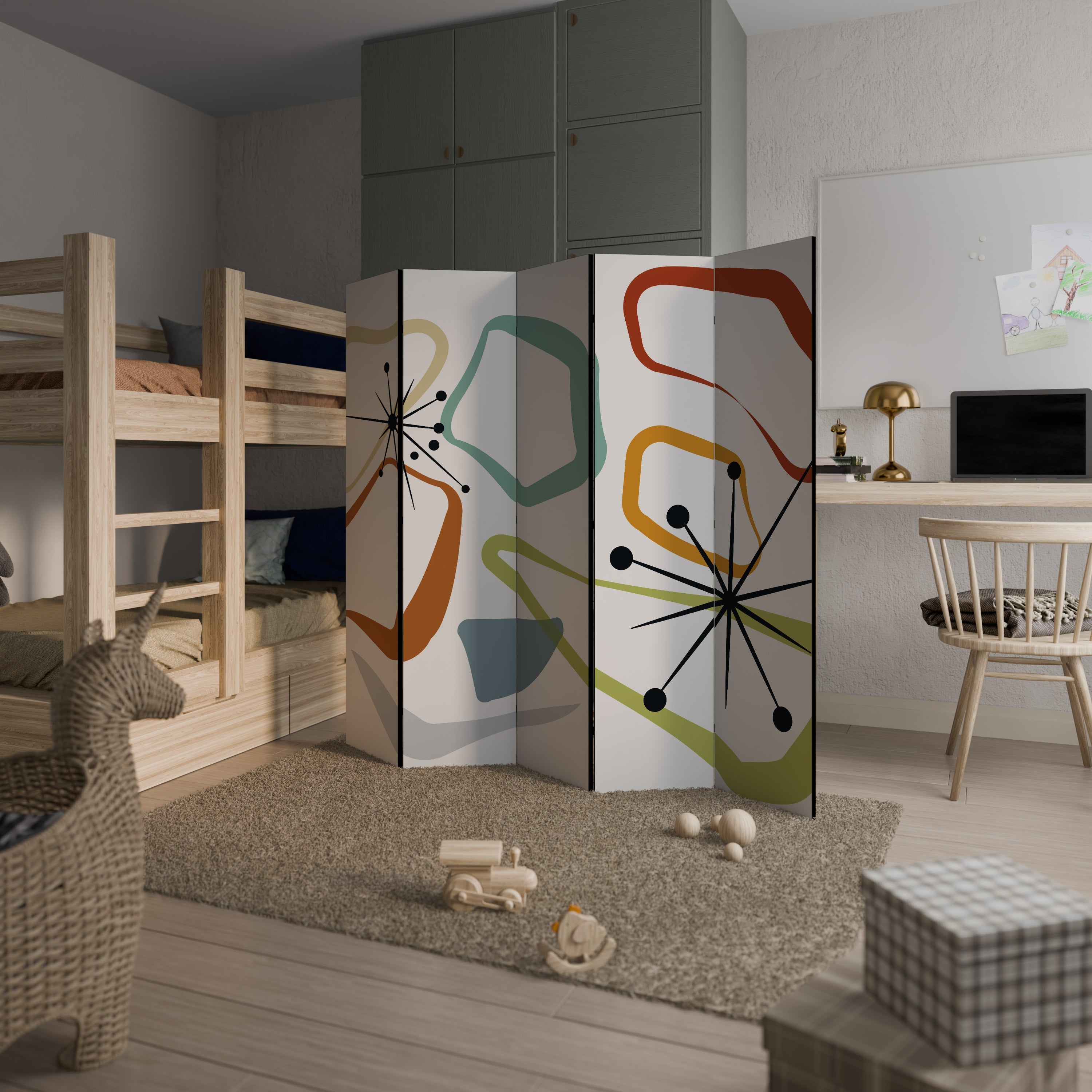 INTO THE RIM Decorative 5-Panel Room Divider