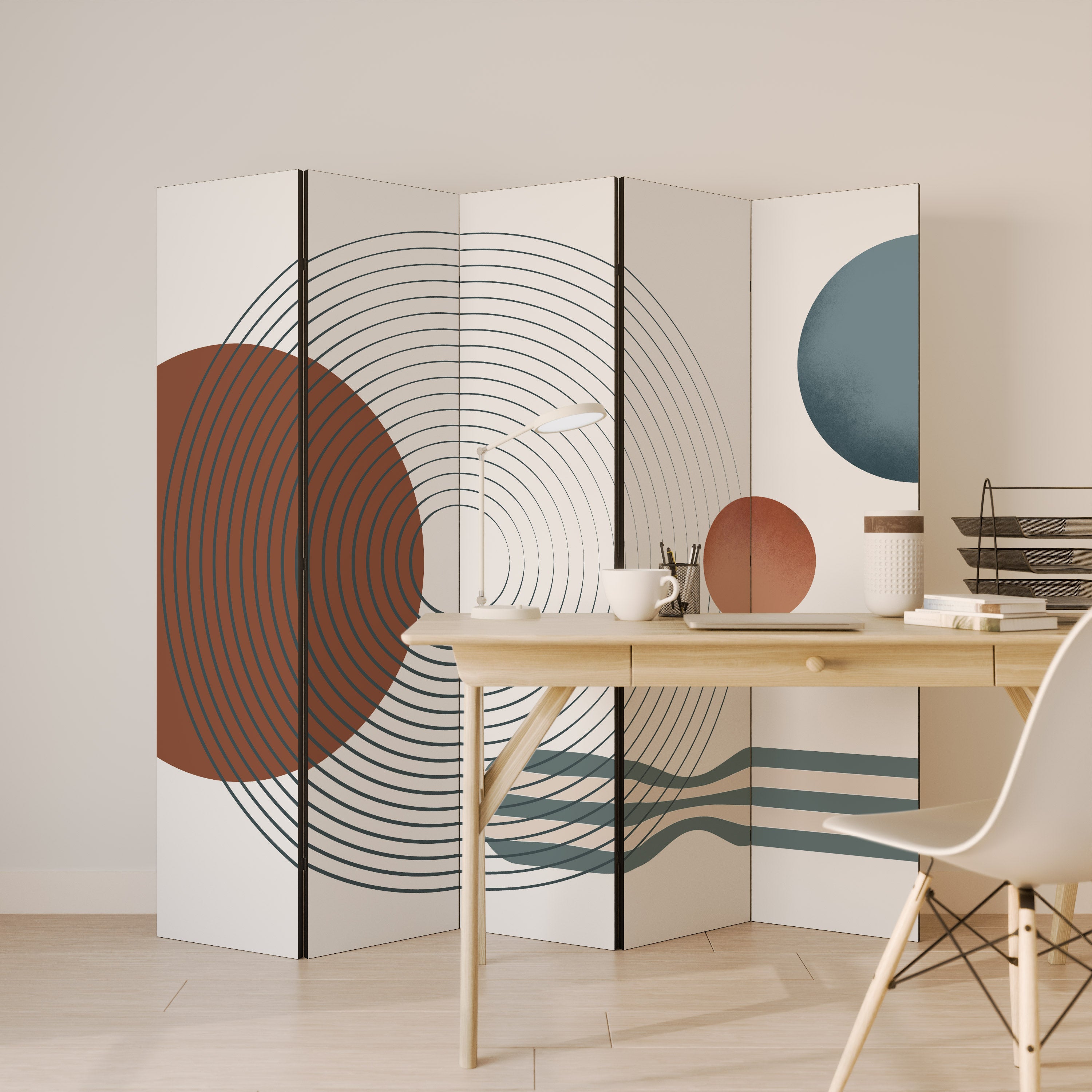 QUIET SNAPSHOT 5-Panel Room Divider