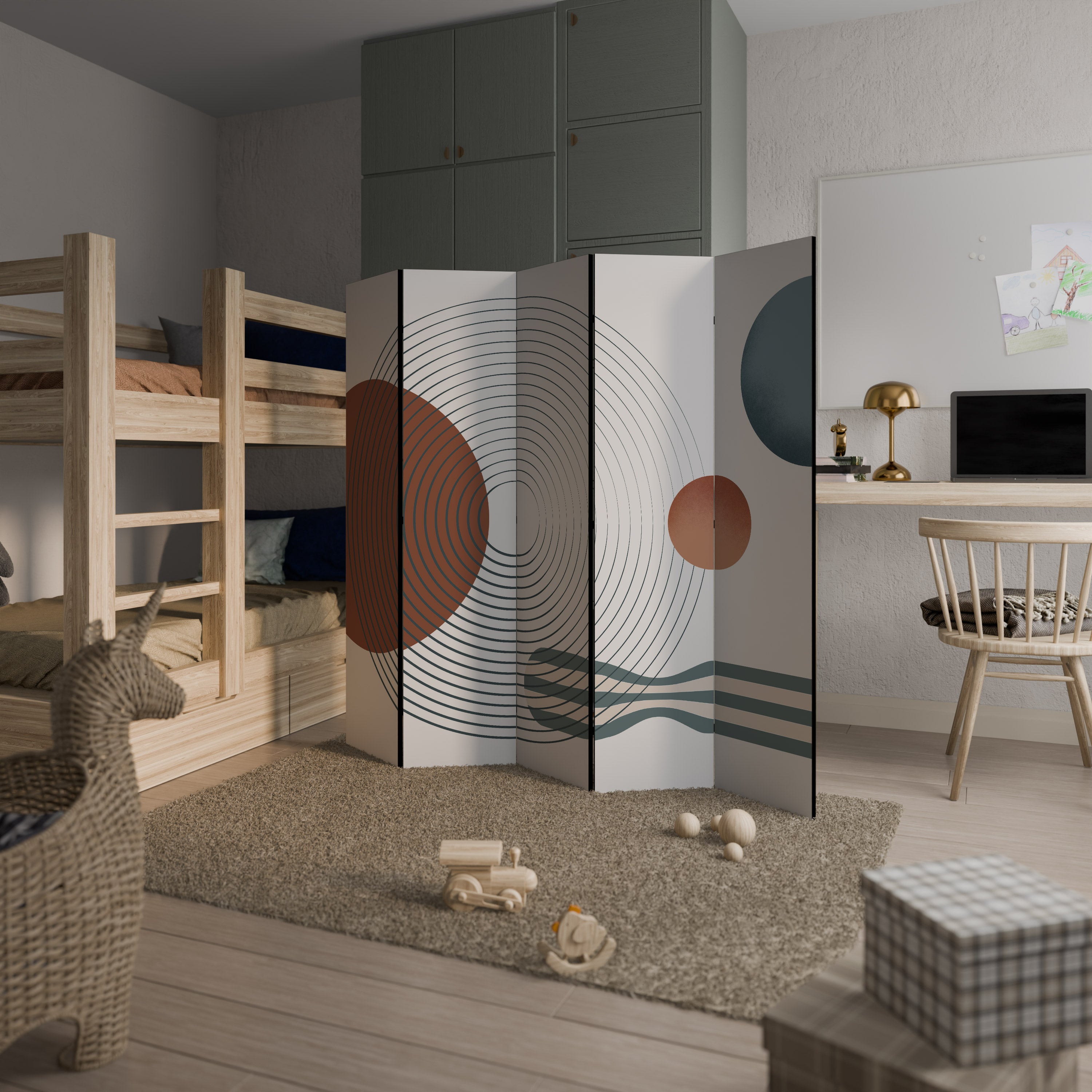 QUIET SNAPSHOT 5-Panel Room Divider