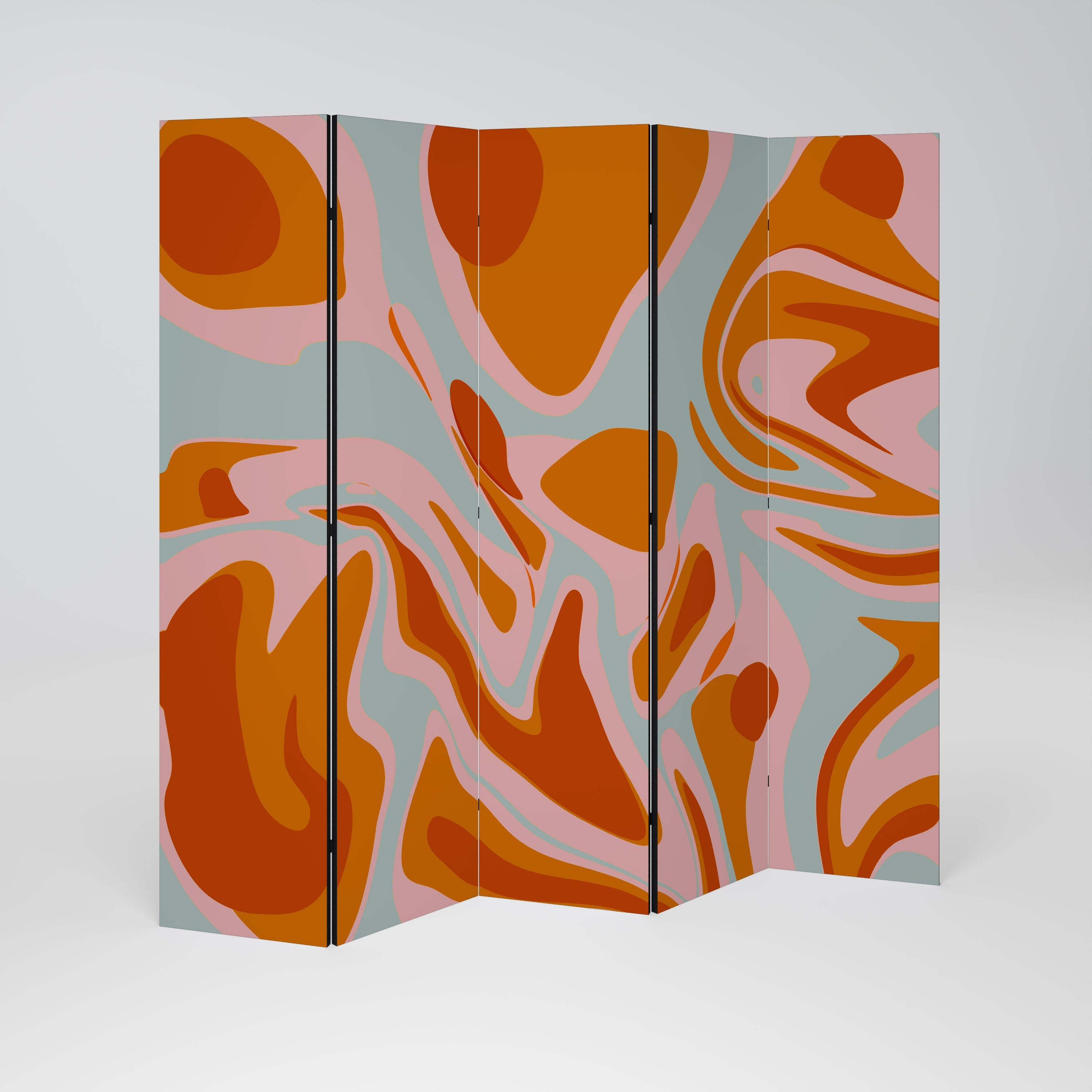 FLOATING BURN Decorative 5-Panel Room Divider