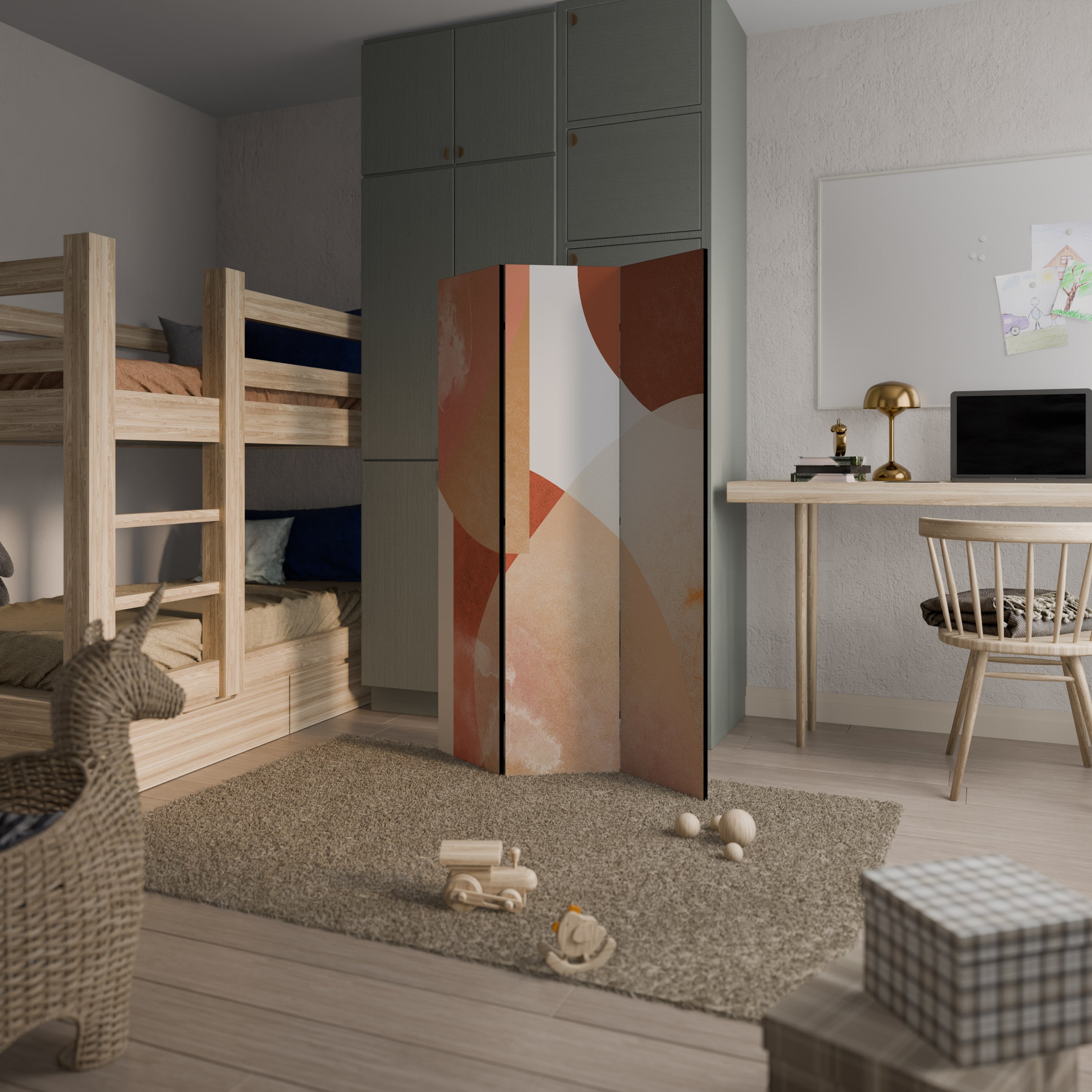 LEVITATING HOURS 3-Panel Room Divider