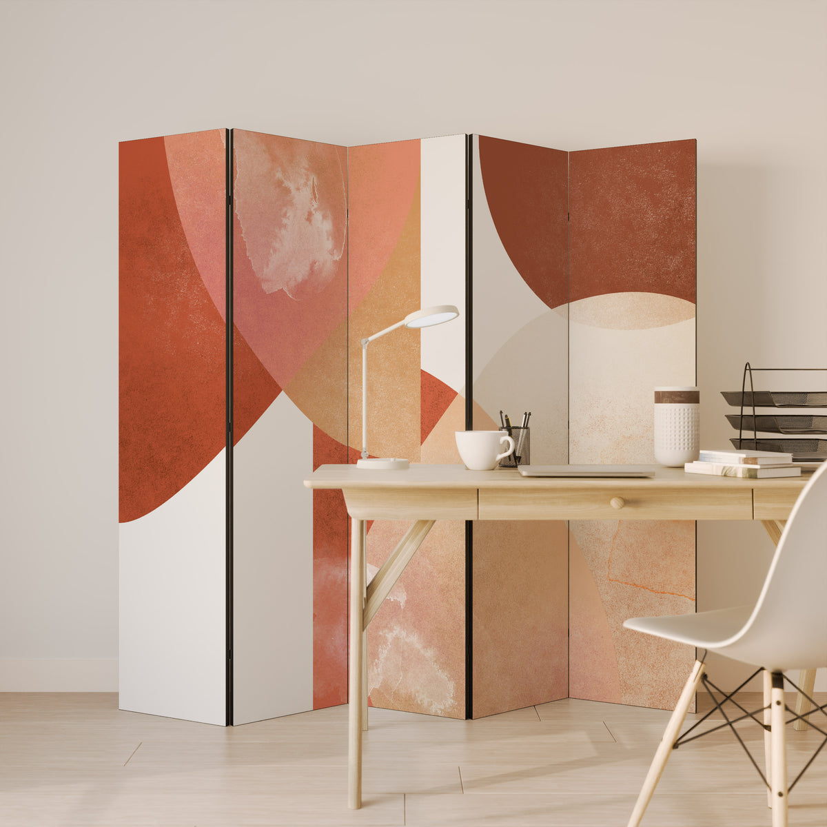 LEVITATING HOURS 5-Panel Room Divider