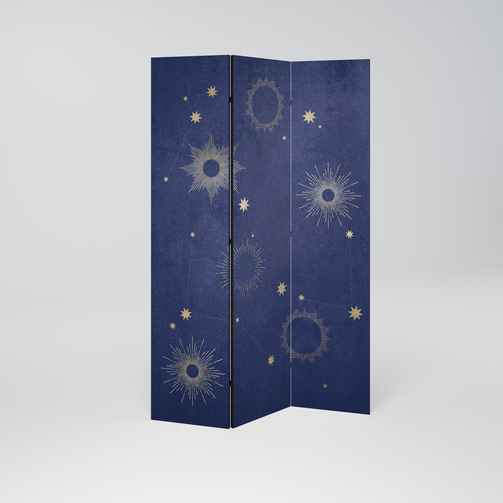 MIDNIGHT PATH Decorative 3-Panel Room Divider