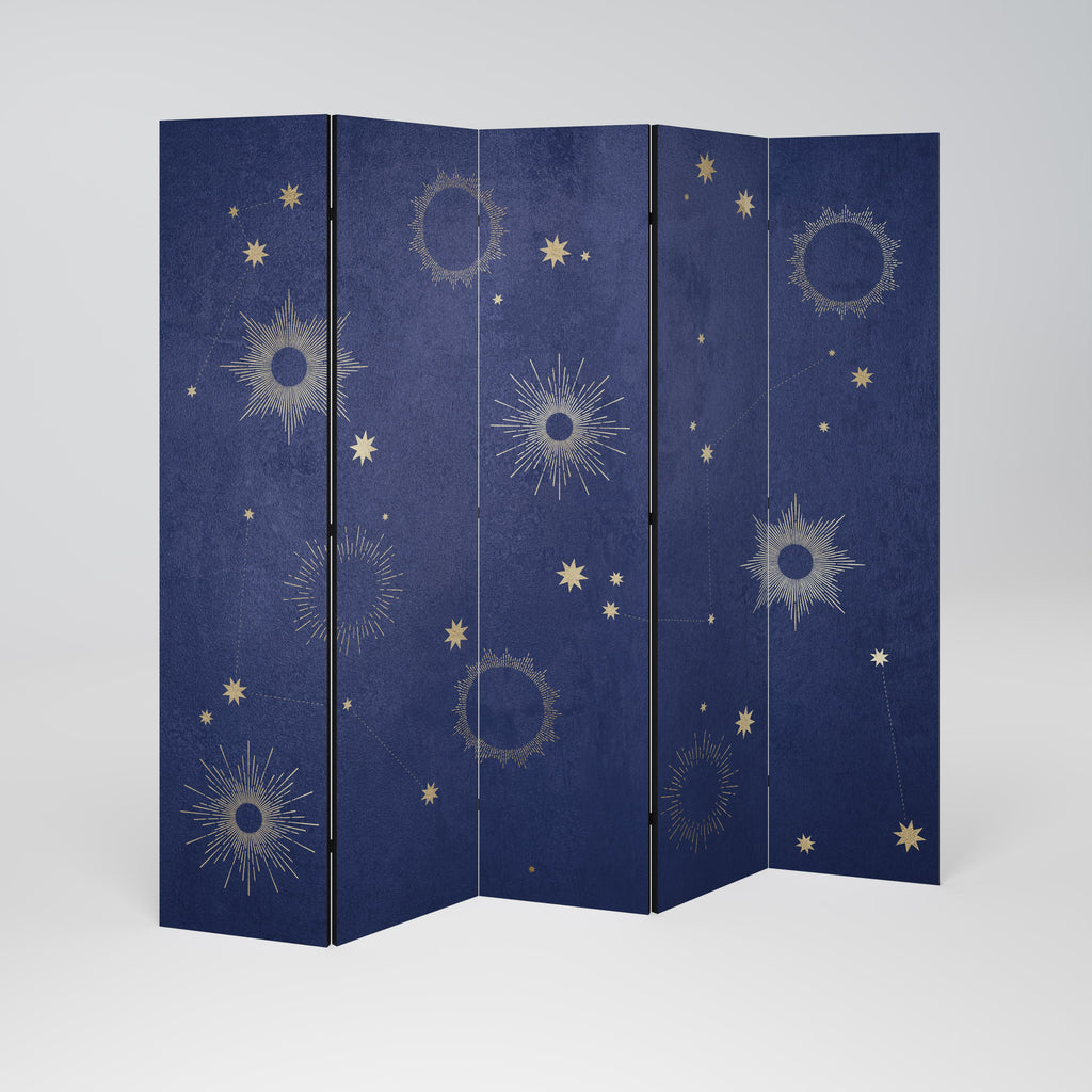 MIDNIGHT PATH Decorative 5-Panel Room Divider
