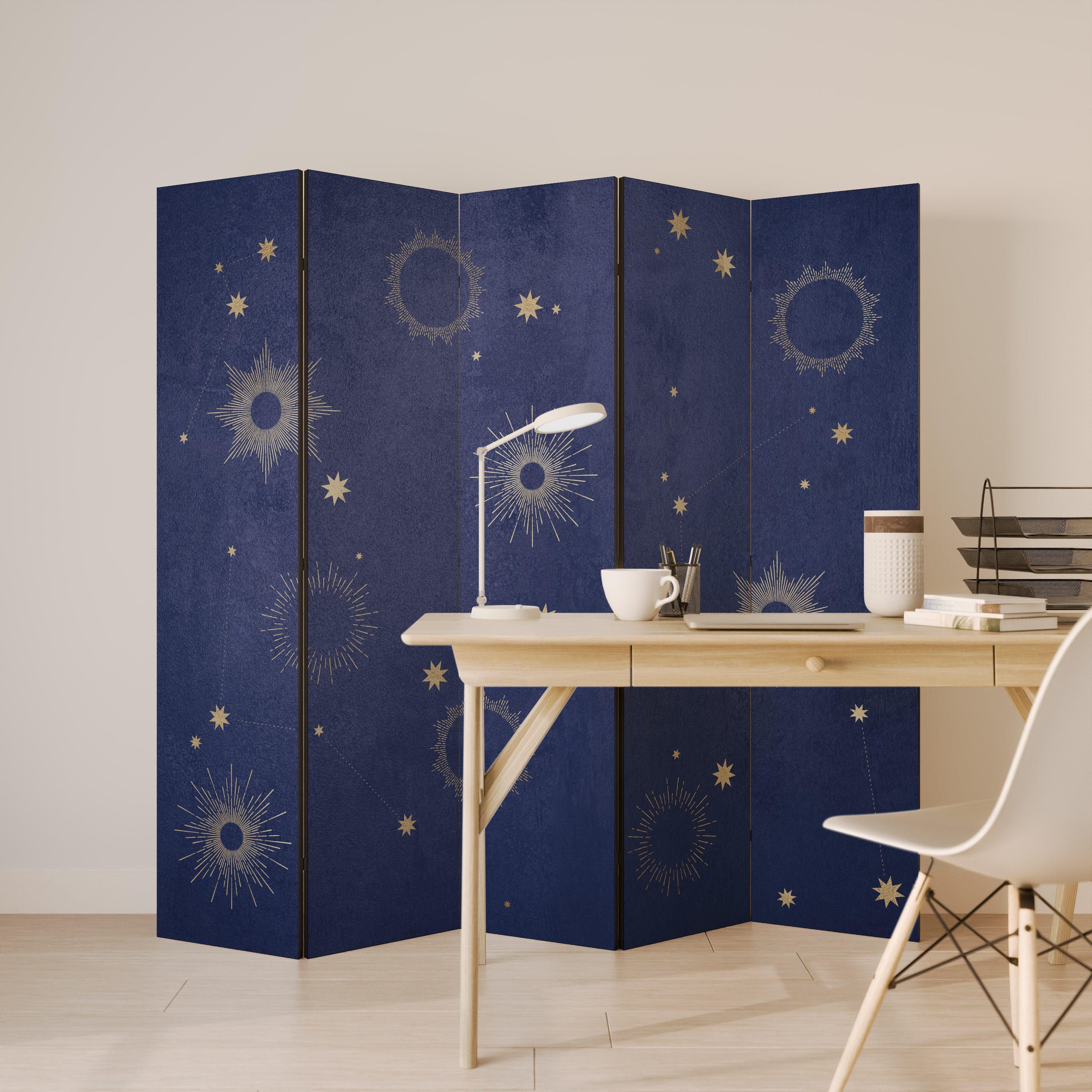 MIDNIGHT PATH 5-Panel Room Divider