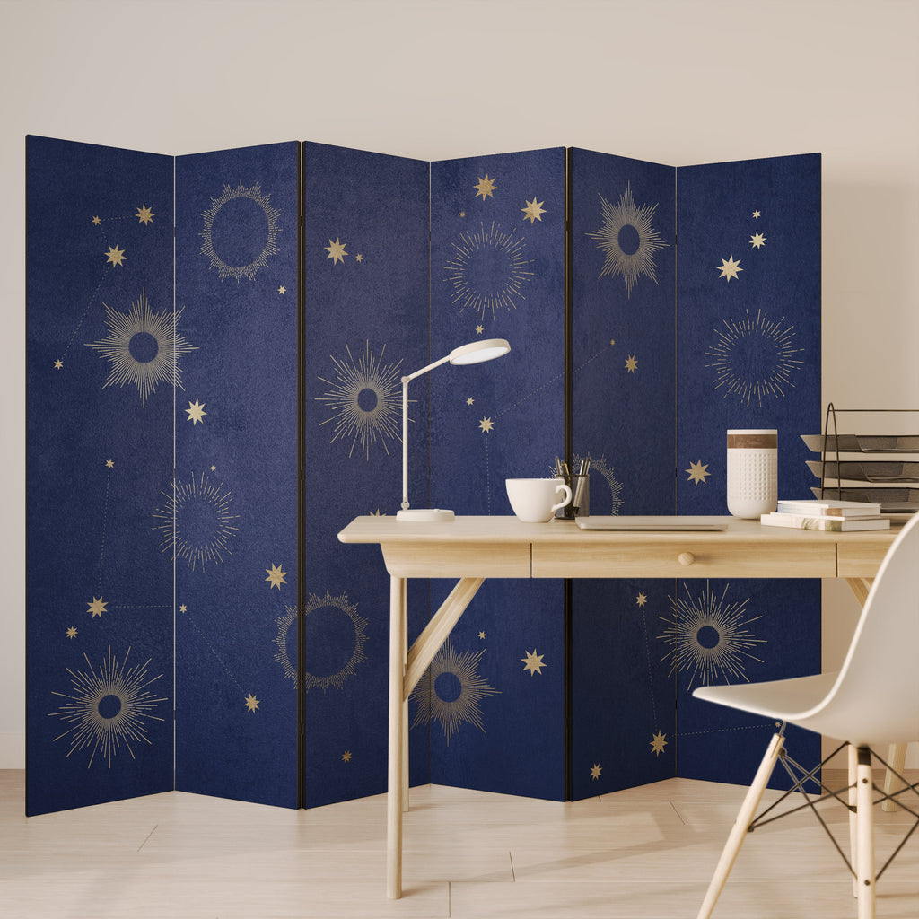 MIDNIGHT PATH Decorative 6-Panel Room Divider