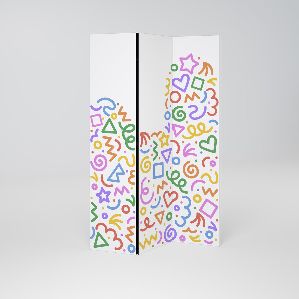 SHAPE EXCITEMENT 3-Panel Room Divider