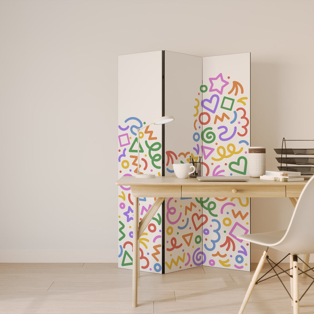 SHAPE EXCITEMENT 3-Panel Room Divider