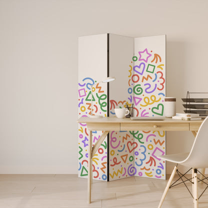 SHAPE EXCITEMENT 3-Panel Room Divider