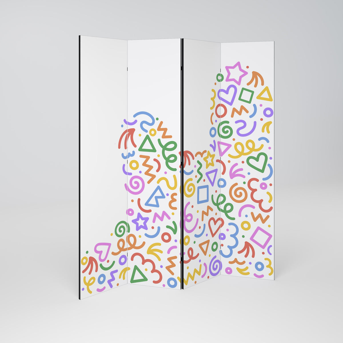 SHAPE EXCITEMENT 4-Panel Room Divider