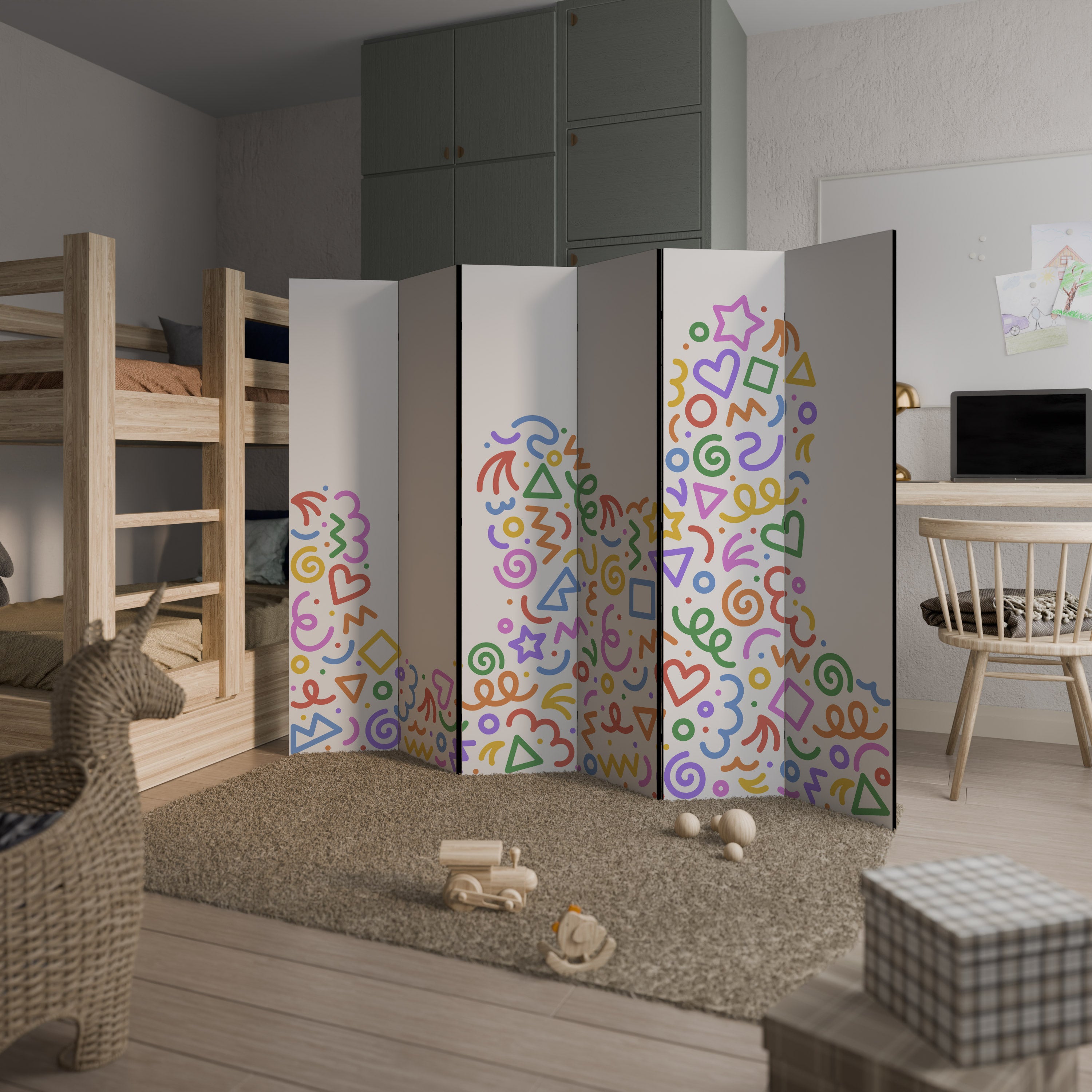 SHAPE EXCITEMENT 6-Panel Room Divider