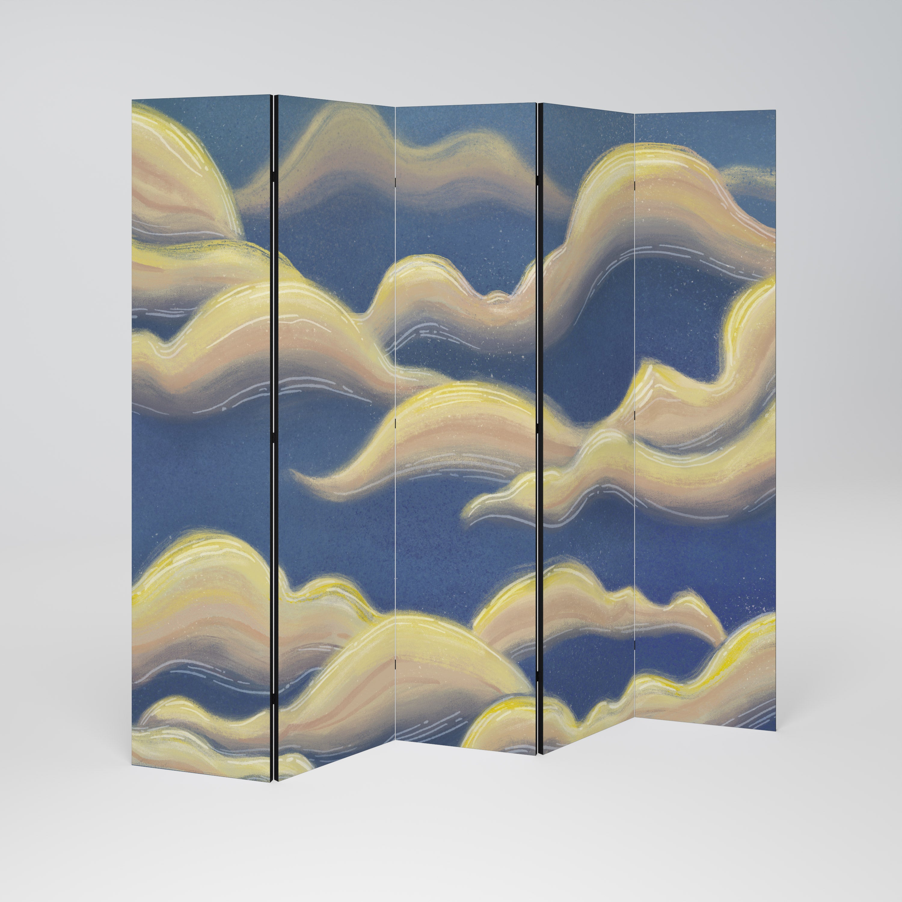 CLOUD RUFFLE 5-Panel Room Divider