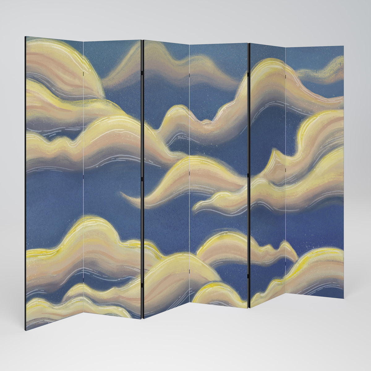 CLOUD RUFFLE 6-Panel Room Divider