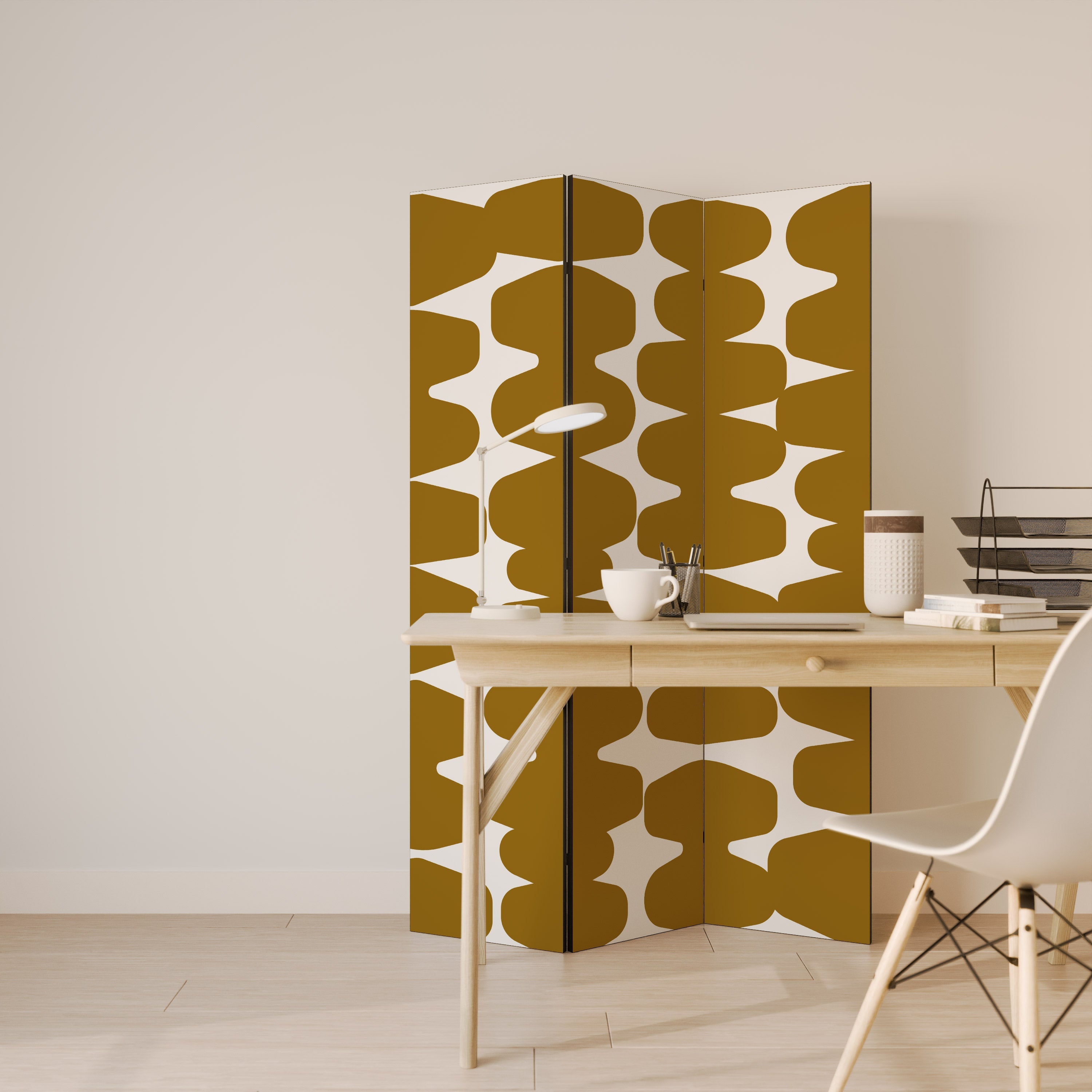 MOLTEN ECHOES Decorative 3-Panel Room Divider