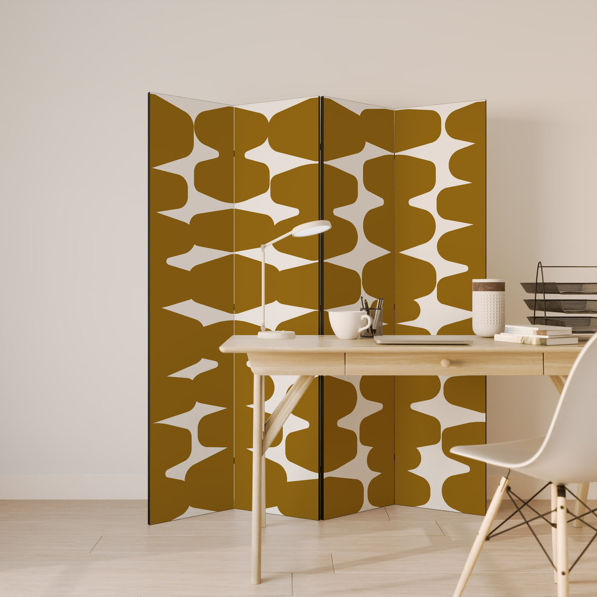 MOLTEN ECHOES 4-Panel Room Divider