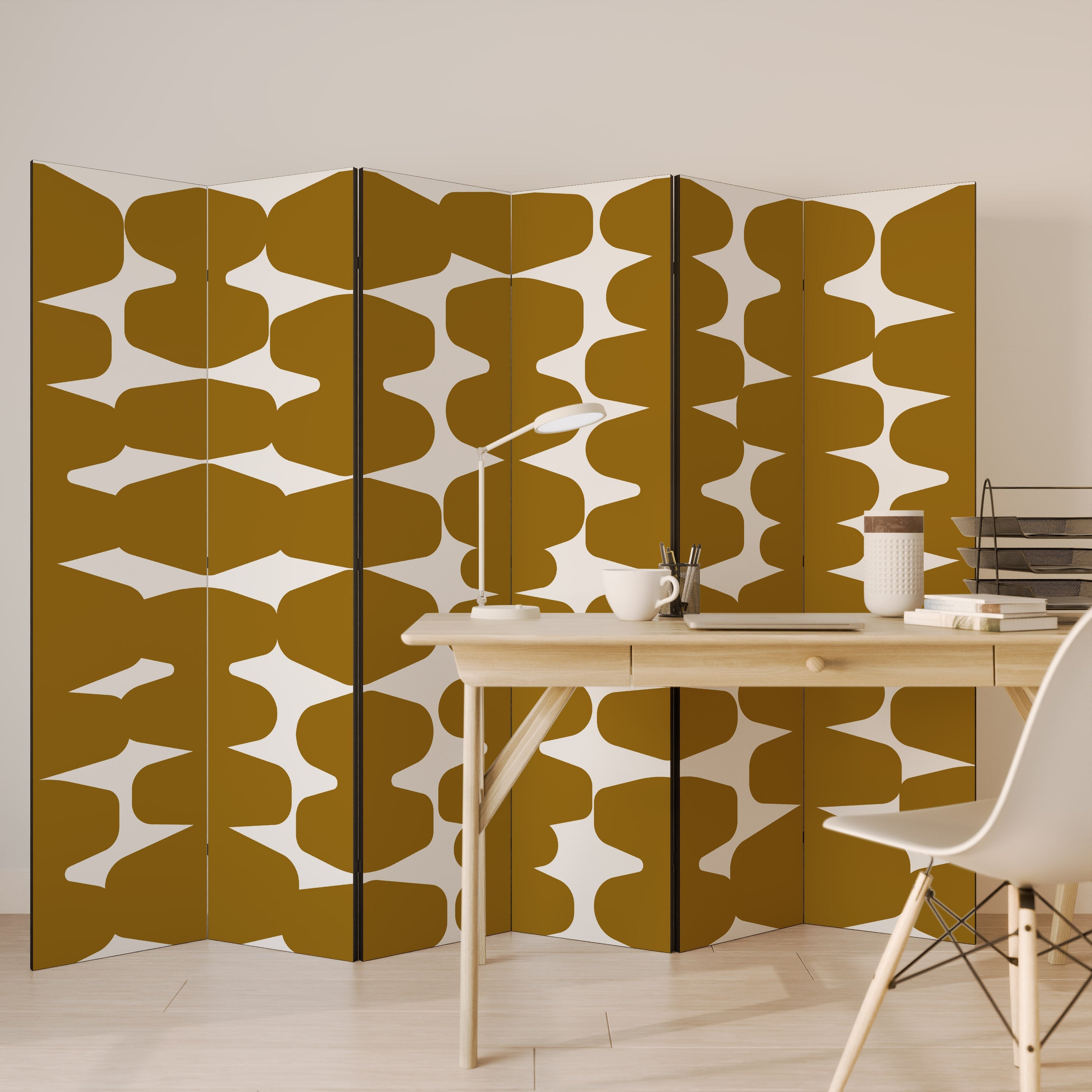 MOLTEN ECHOES Decorative 6-Panel Room Divider