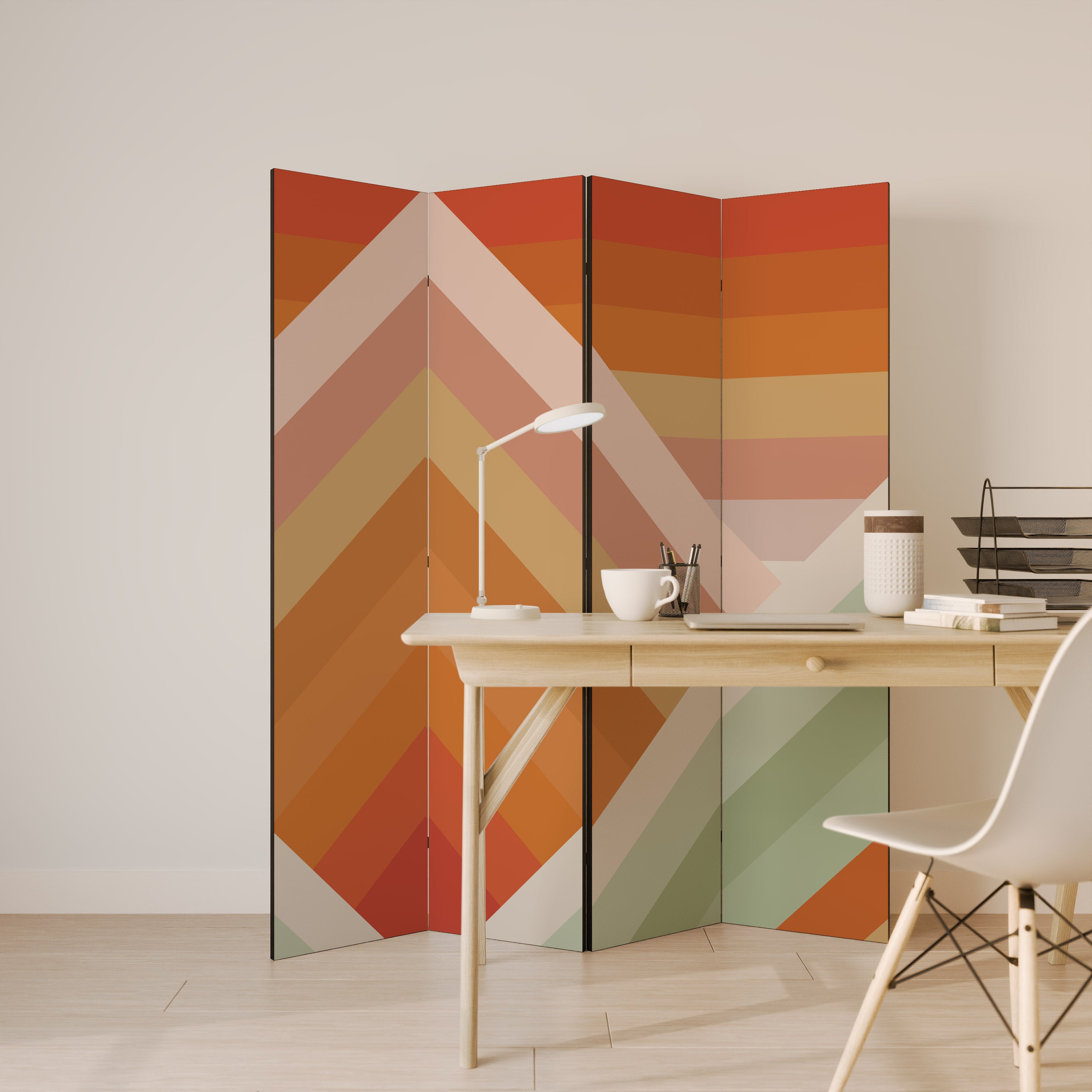 GRADIENT PICKS Decorative 4-Panel Room Divider