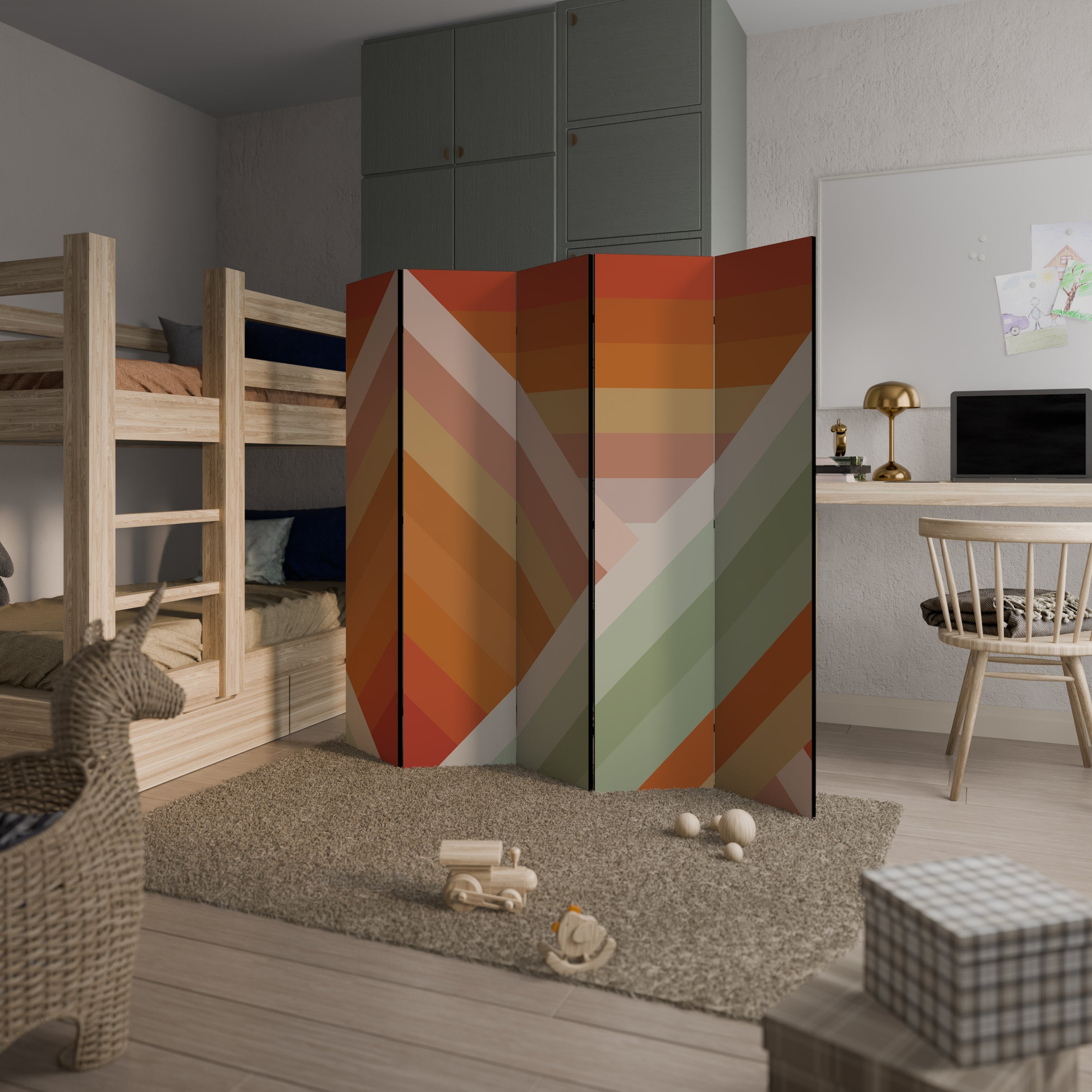 GRADIENT PICKS Decorative 5-Panel Room Divider