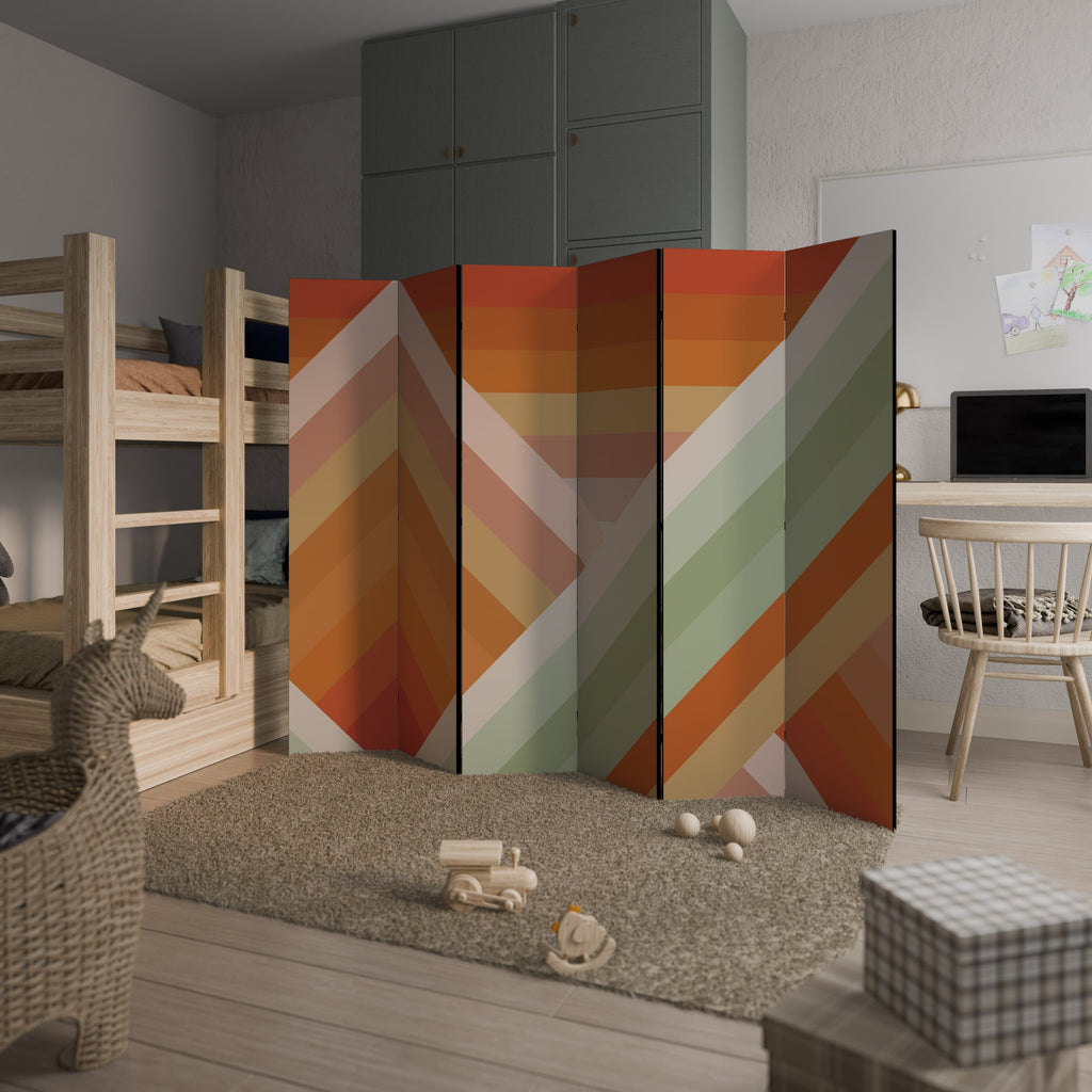 GRADIENT PICKS Decorative 6-Panel Room Divider