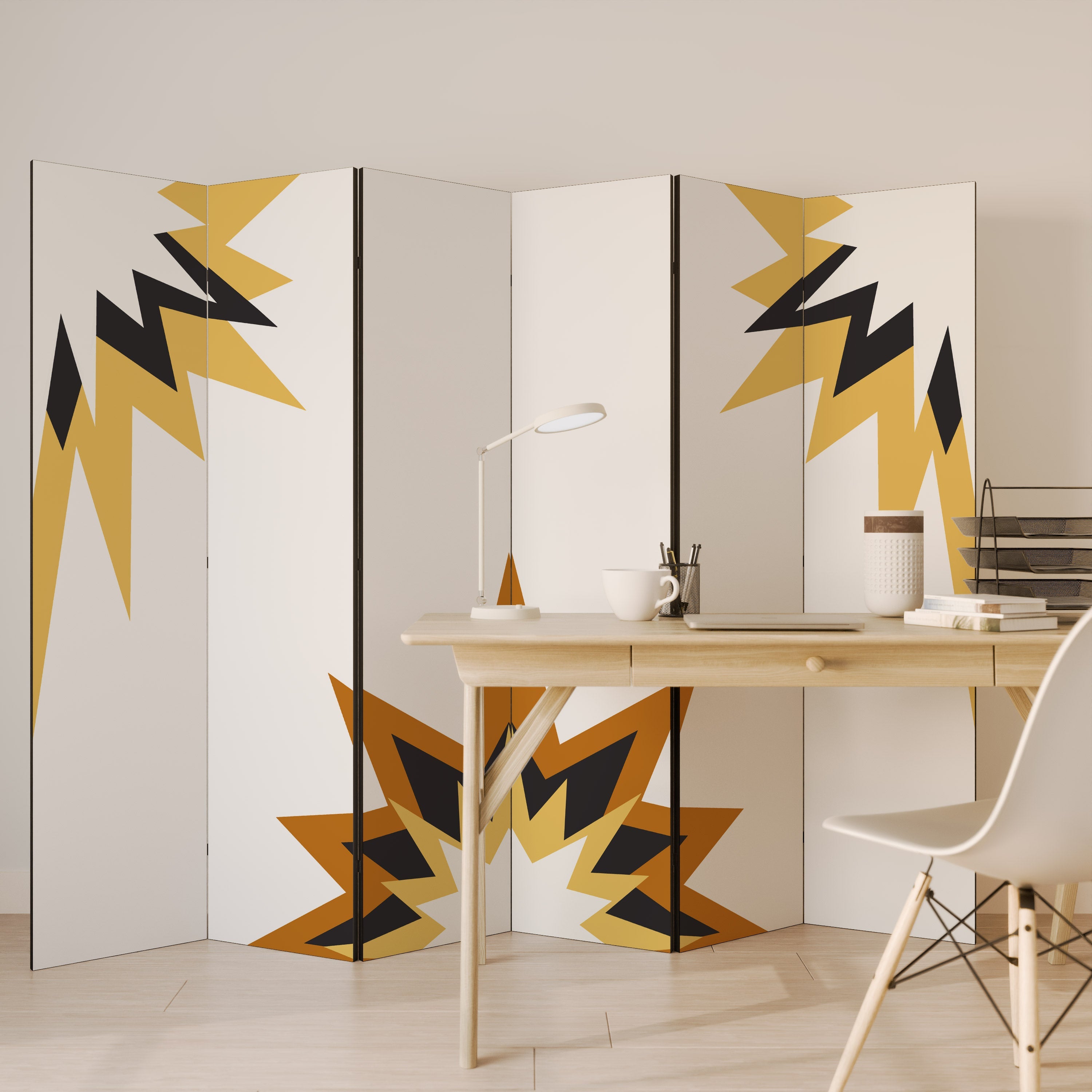 EXPLOSIVE HARMONY Decorative 6-Panel Room Divider