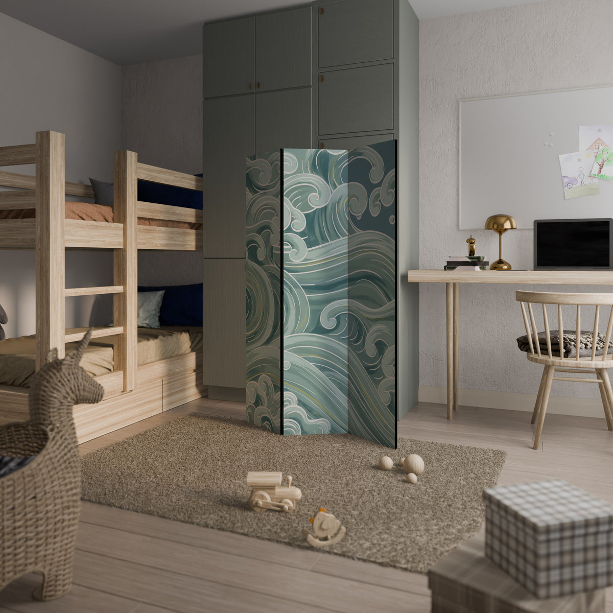 ASIAN SWAY 3-Panel Room Divider