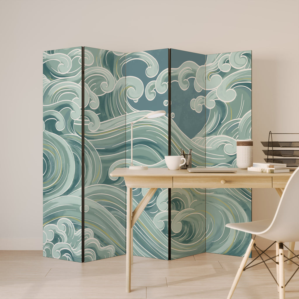 Paravent décoratif à 5 panneaux ASIAN SWAY