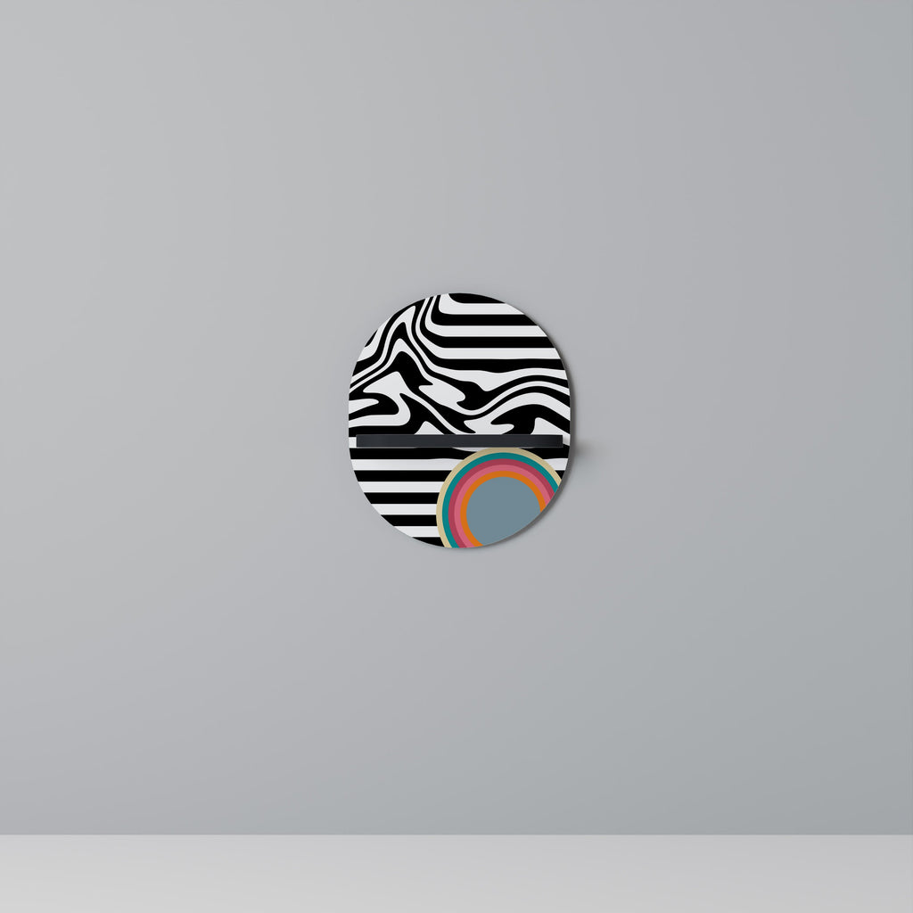 SPECTRA SHOWCASE Oval Art Shelf In Black Finish