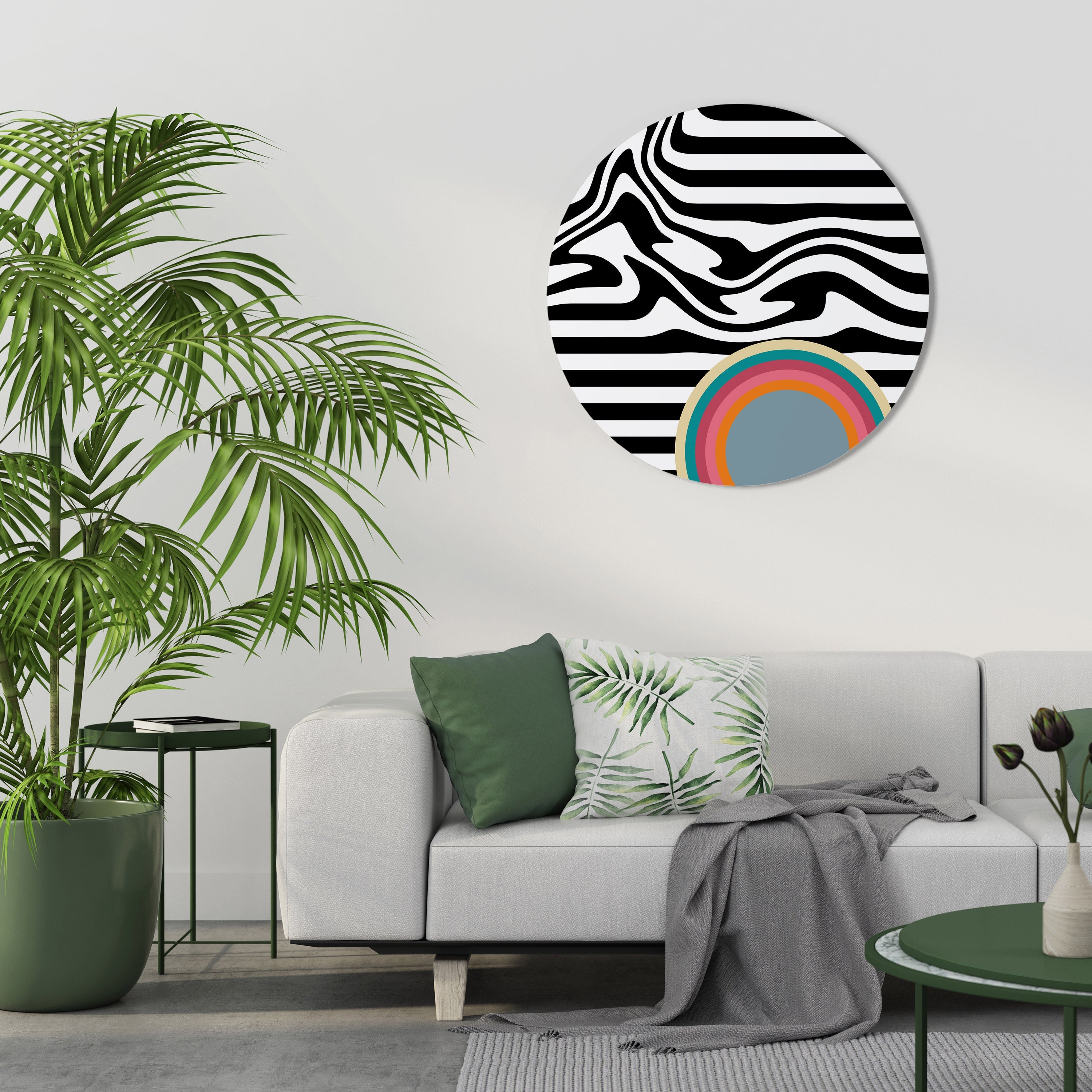 SPECTRA SHOWCASE Art mural rond