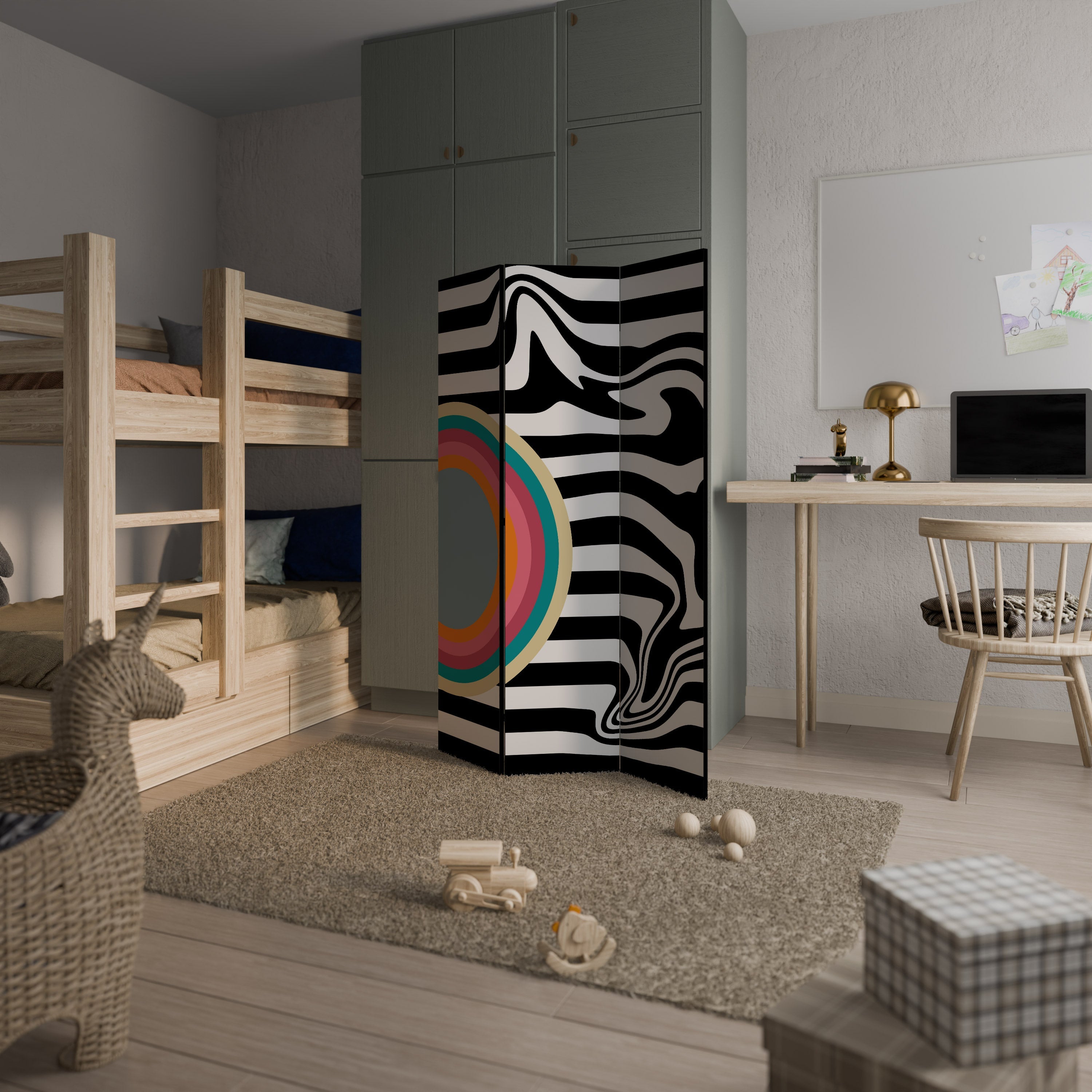 SPECTRA SHOWCASE Decorative 3-Panel Room Divider